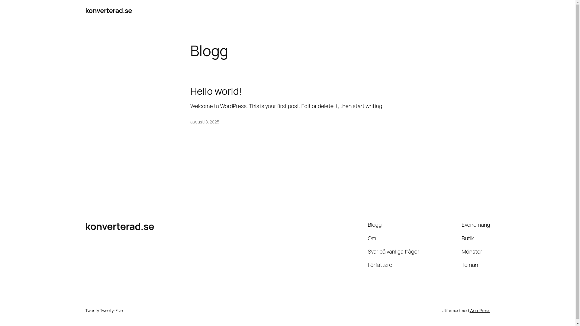 website screenshot of https://konverterad.se/