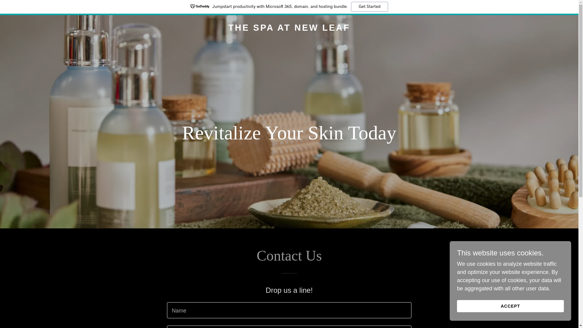 website screenshot of https://thespaatnewleaf.com/