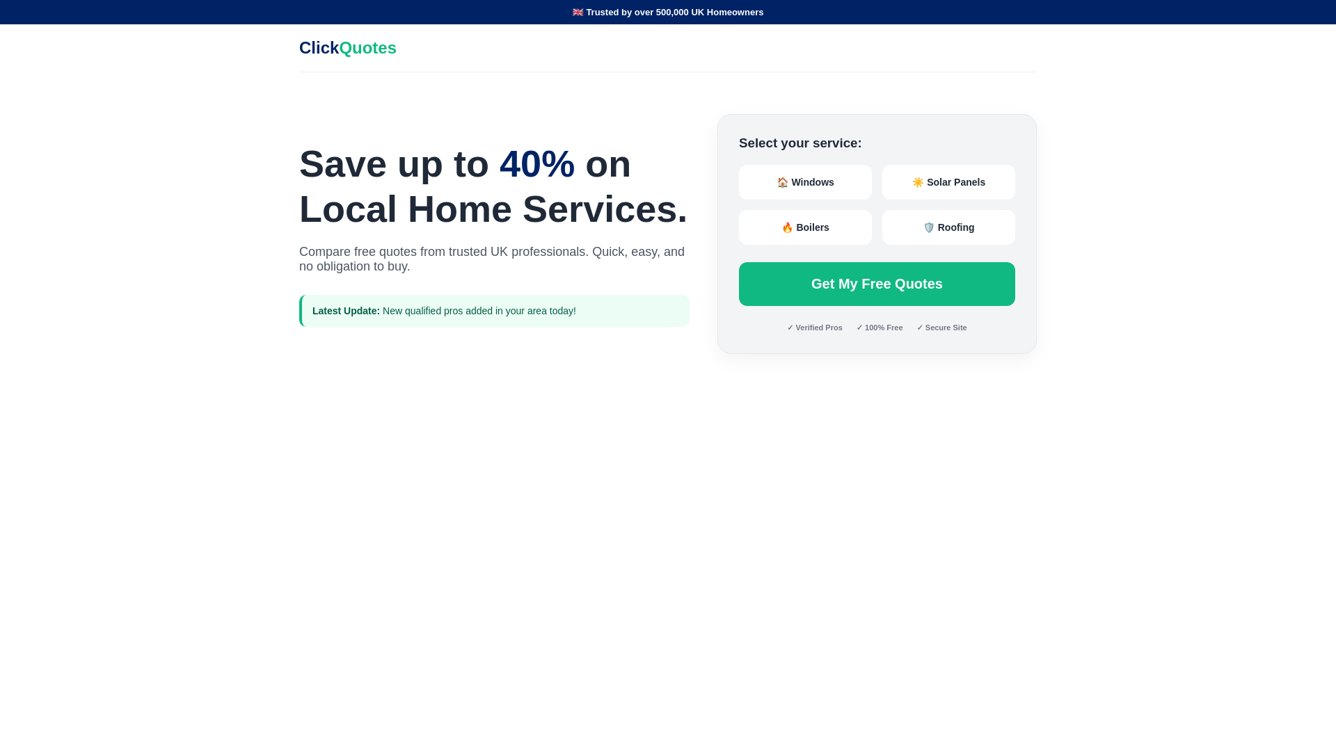 website screenshot of https://clickquotesney01nadj.pages.dev/