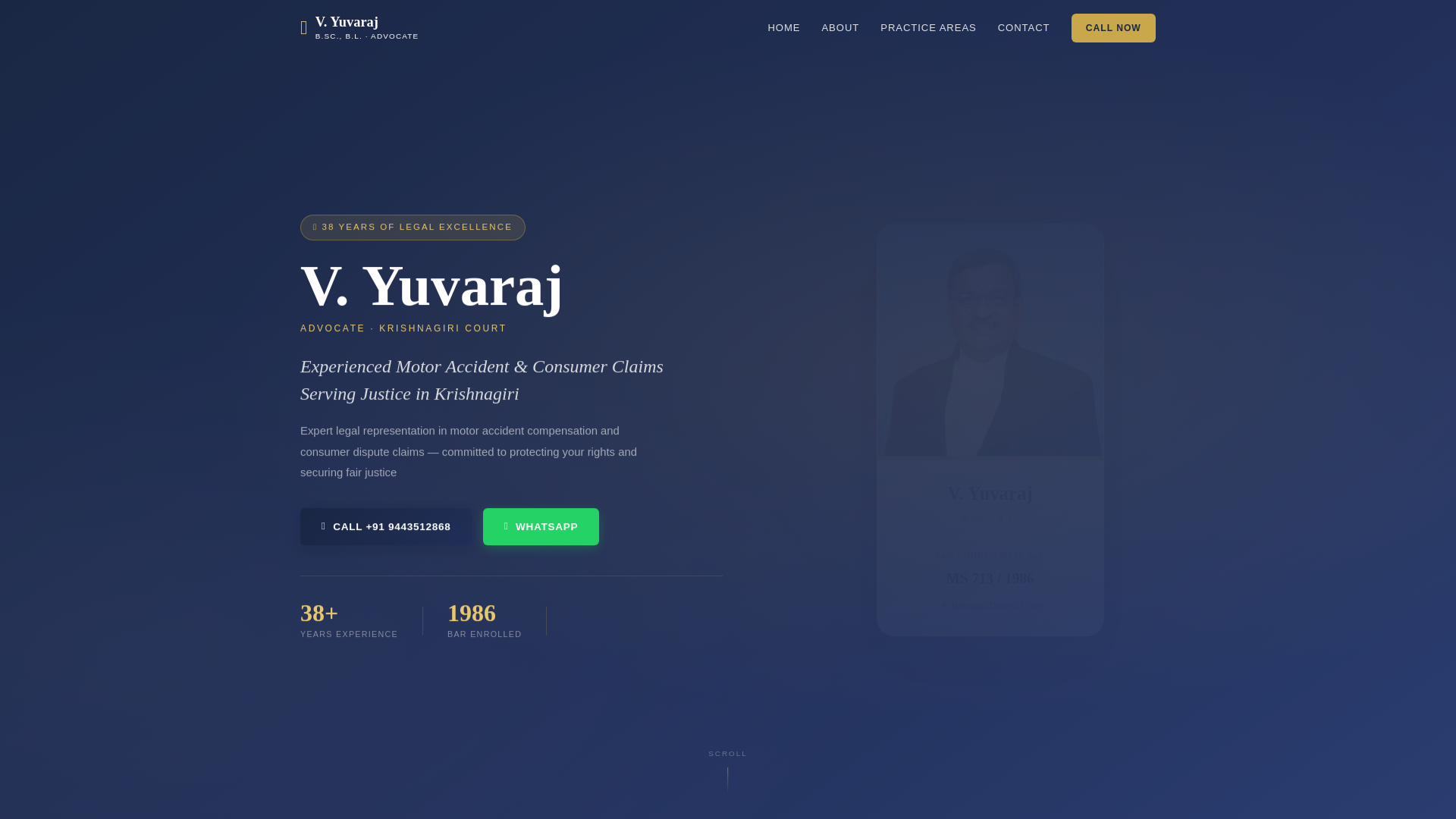 website screenshot of https://vyuvarajadvocate.online/