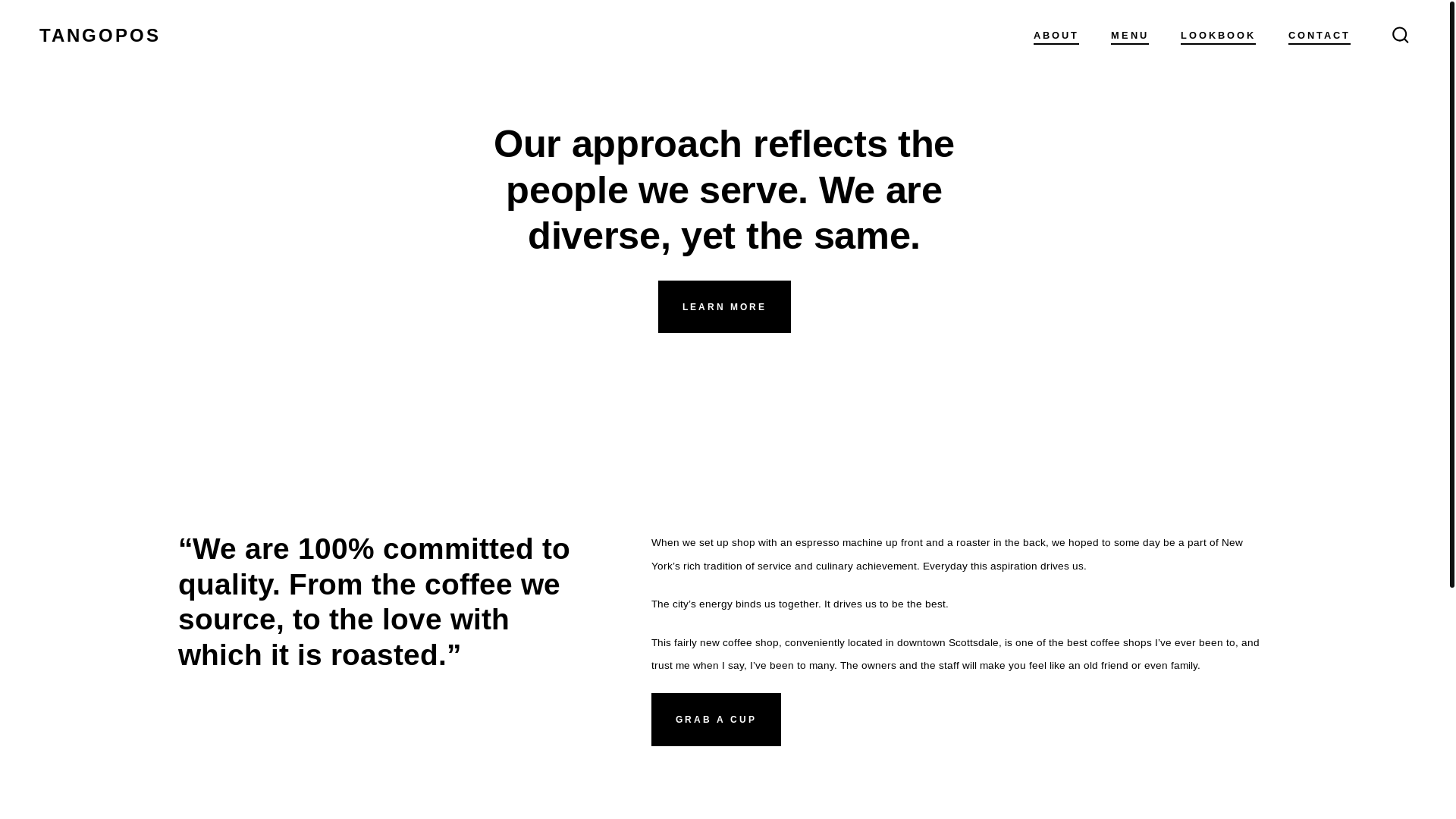 website screenshot of https://tangopos.it/