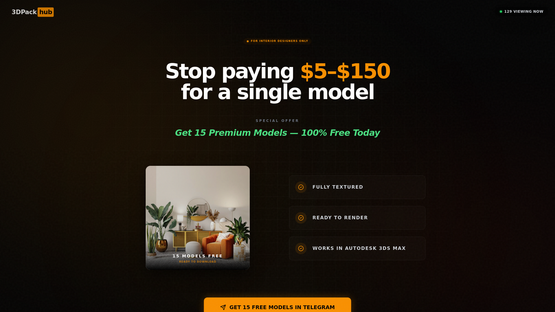 website screenshot of https://3dpackhub.com/
