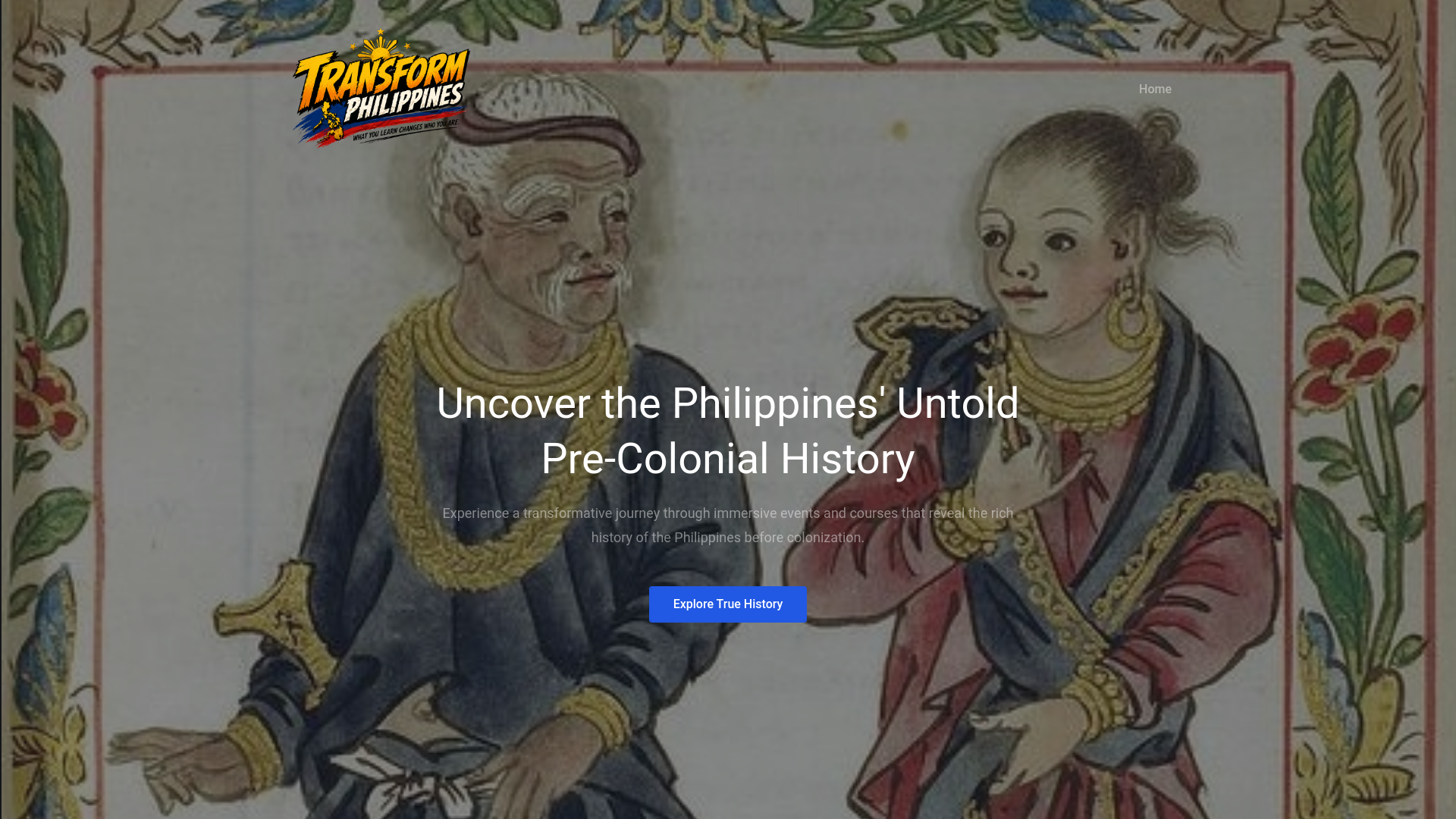 website screenshot of https://transformph.org/