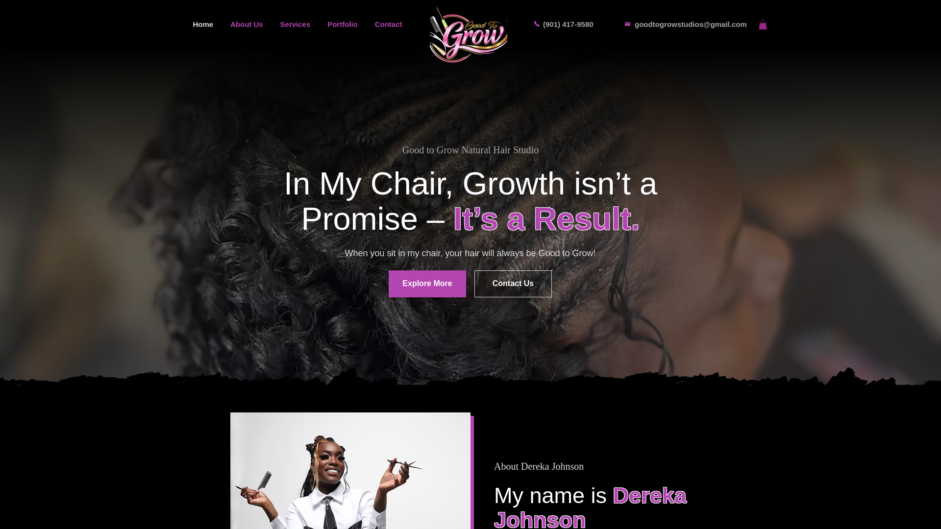 website screenshot of https://goodtogrowstudios.com/