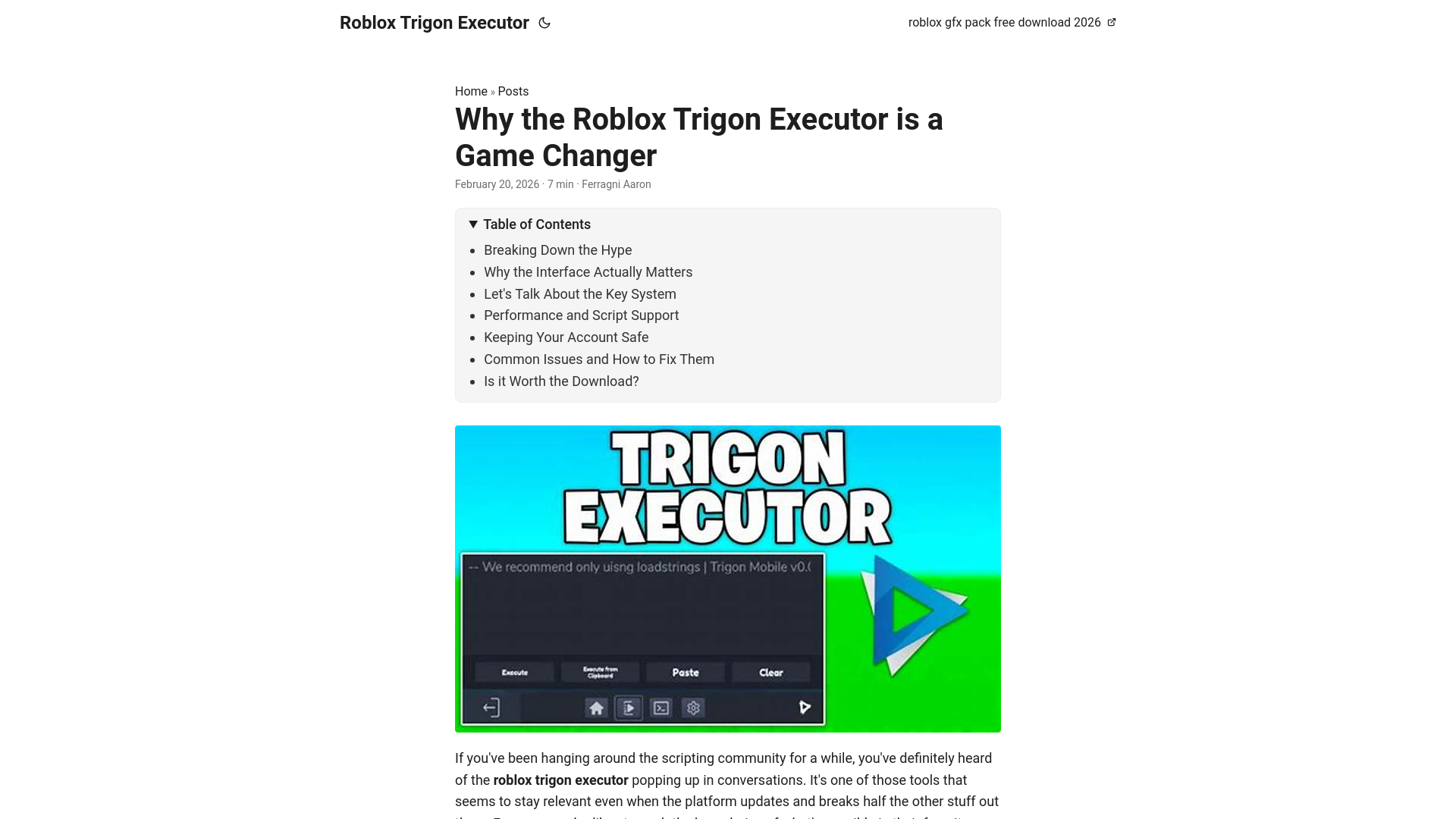 website screenshot of https://roblox-trigon-executor.pages.dev/