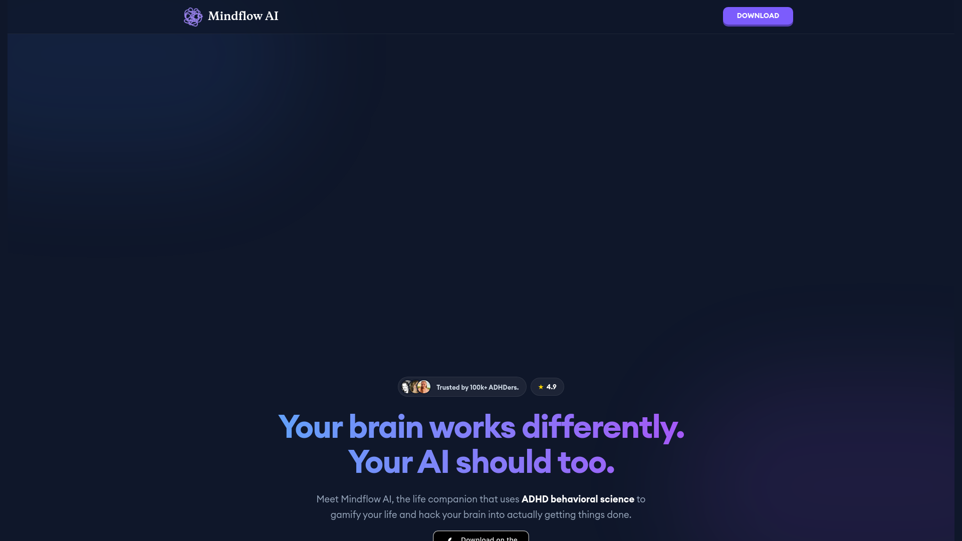 website screenshot of https://mindflow-ai-raster-hq-demo.pages.dev/