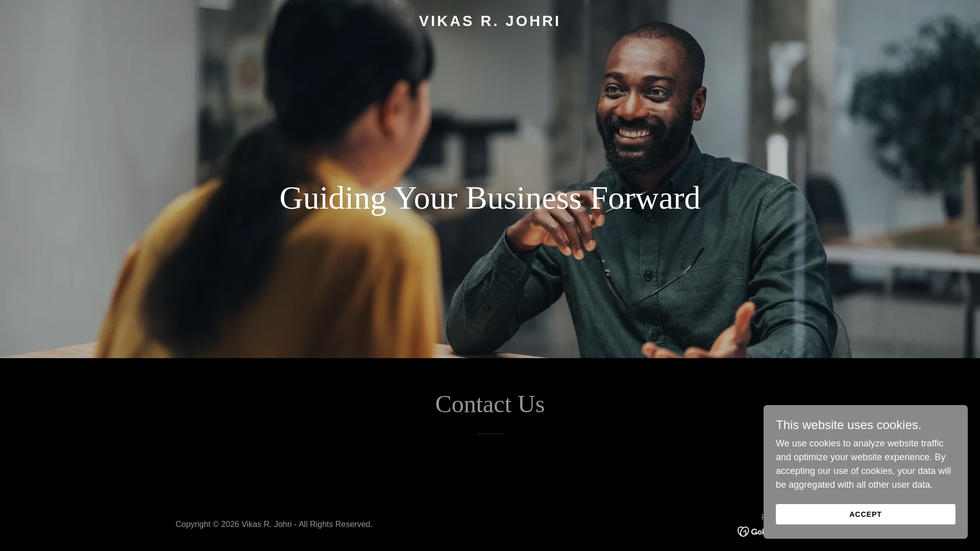 website screenshot of https://vikasrjohri.com/