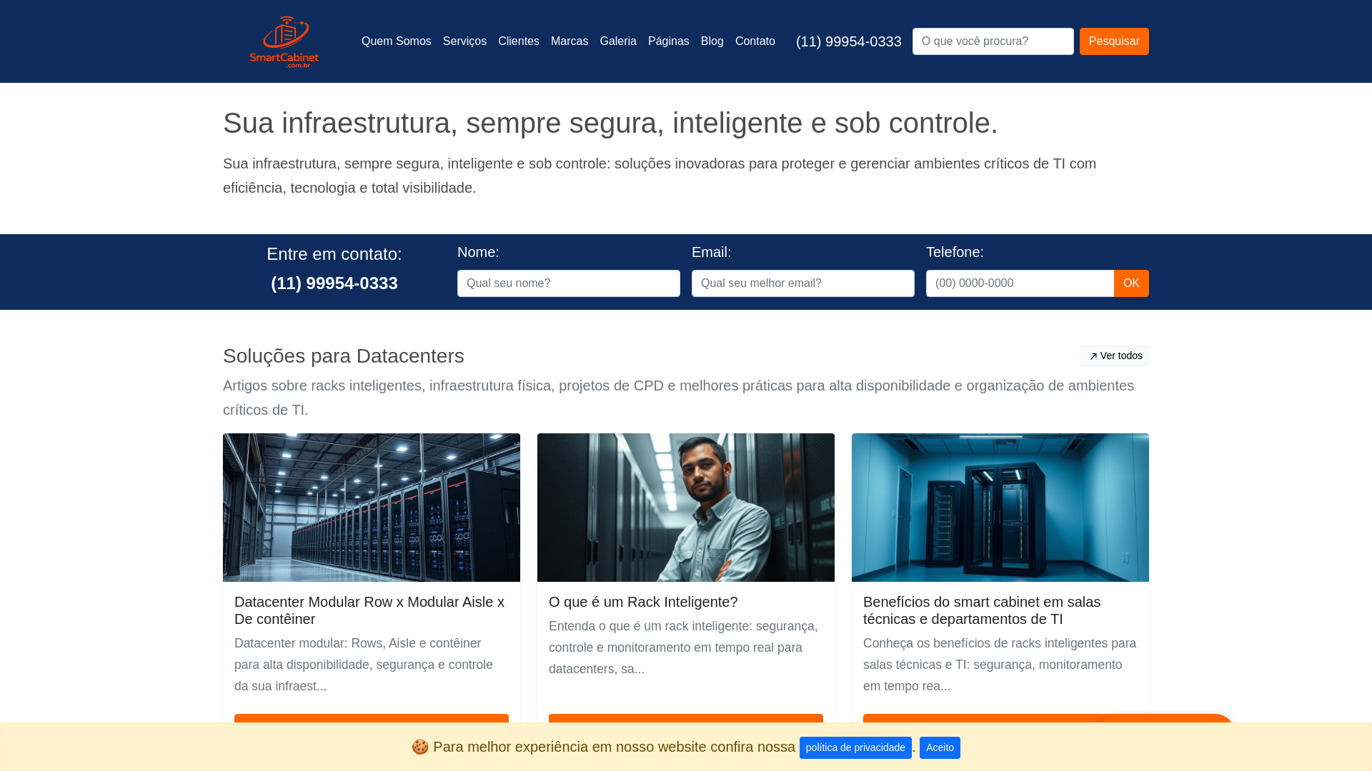 website screenshot of https://smartcabinet.com.br/