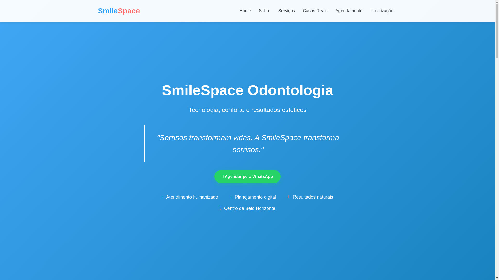 website screenshot of https://smilespace.com.br/