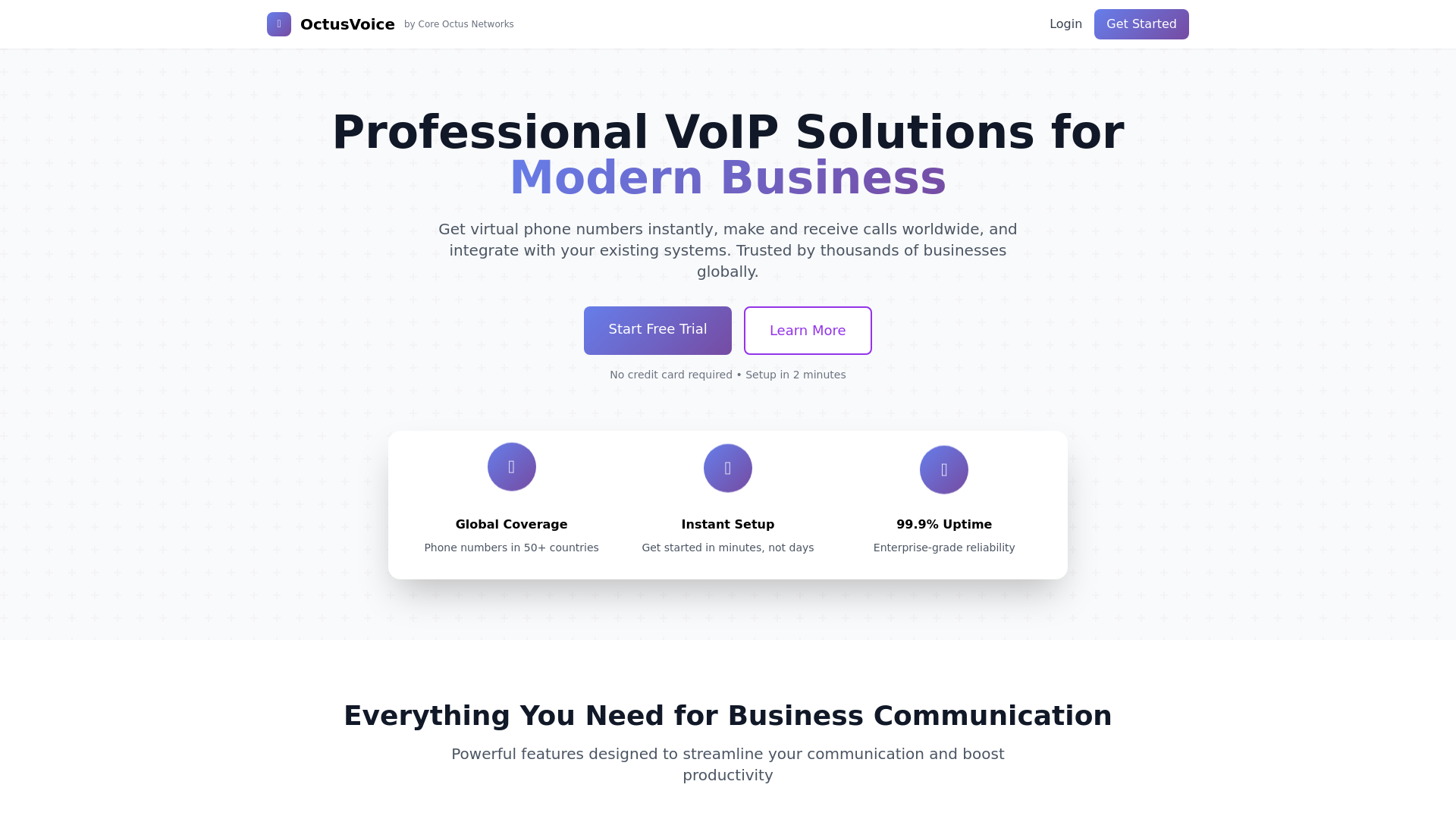 website screenshot of https://octusvoice.co.zw/