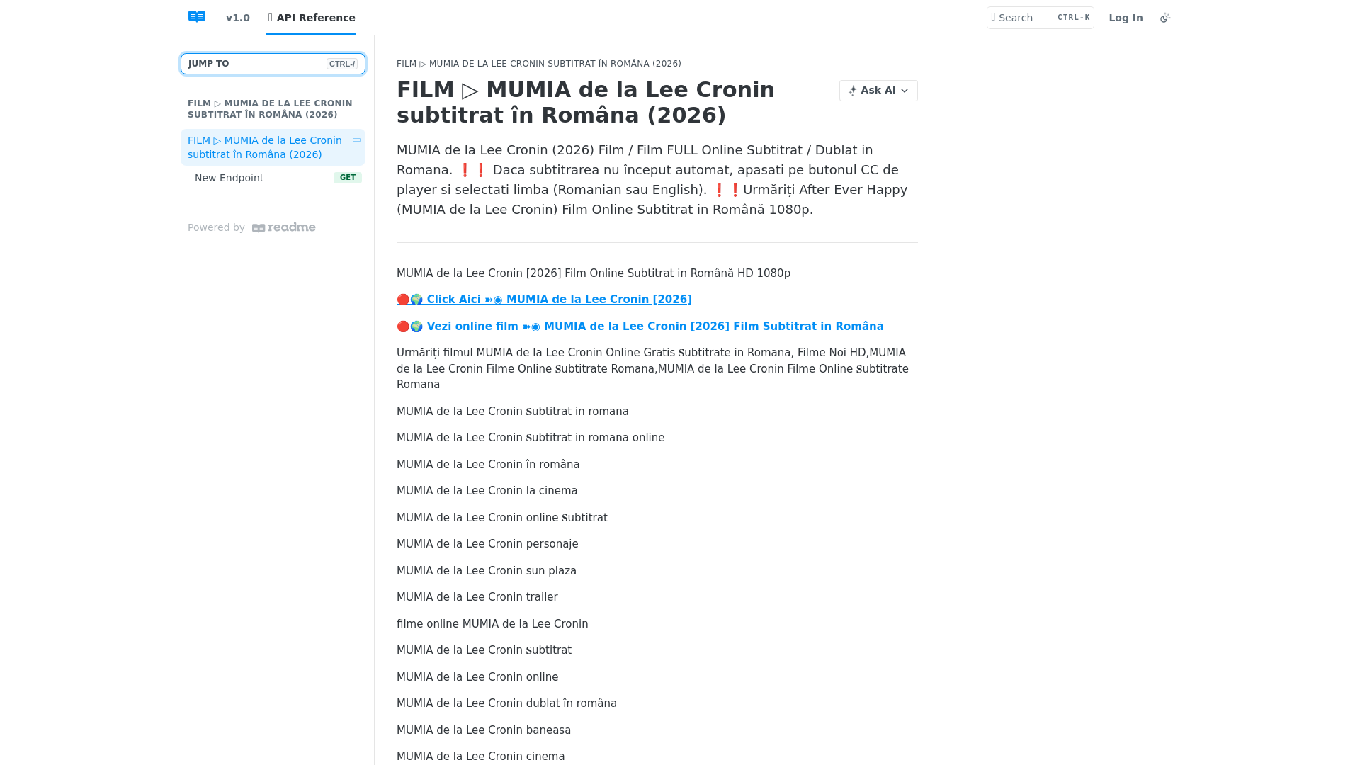 website screenshot of https://mumiadelaleecronin1080p.readme.io/reference/filmmumia