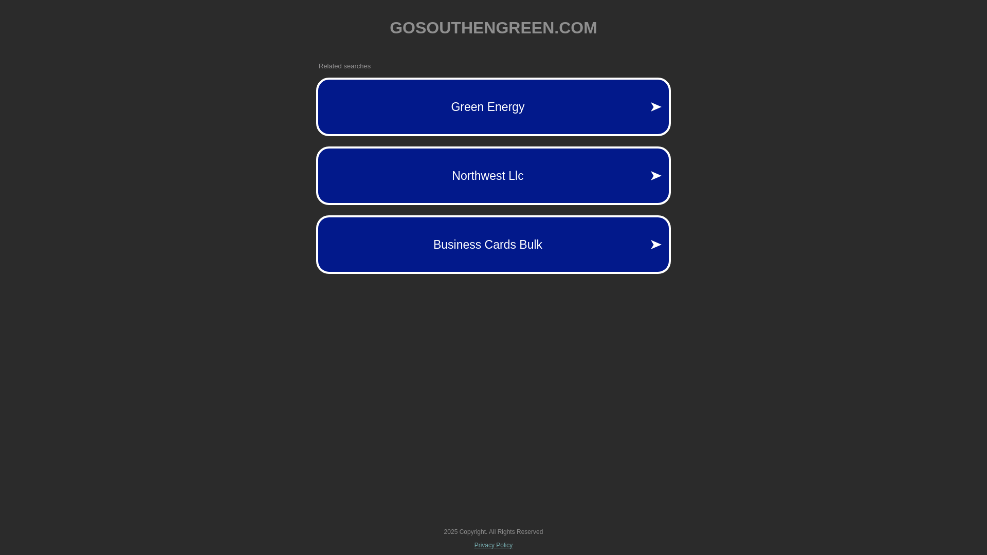 website screenshot of https://gosouthengreen.com/