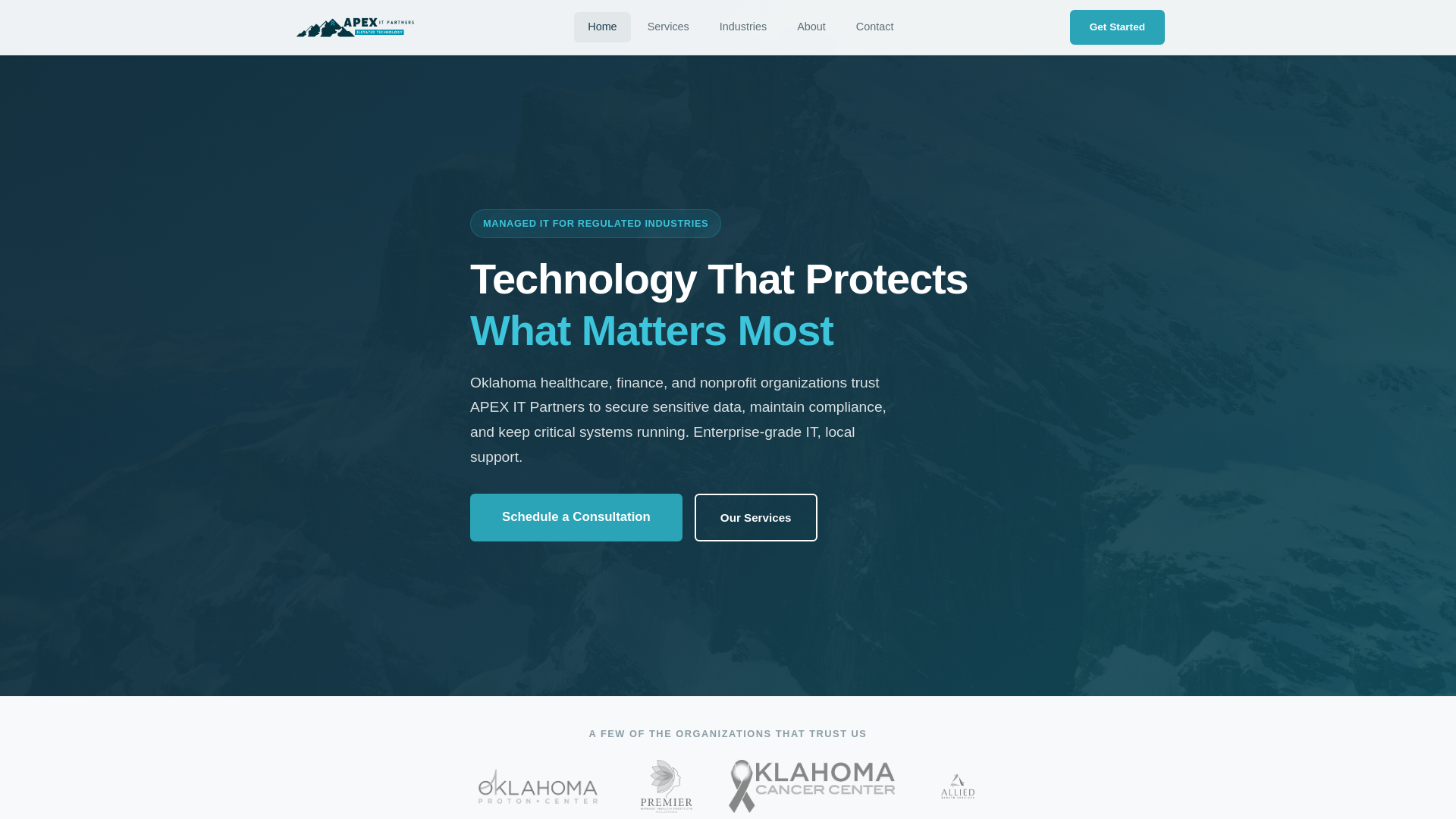 website screenshot of https://apex-it-partners.pages.dev/