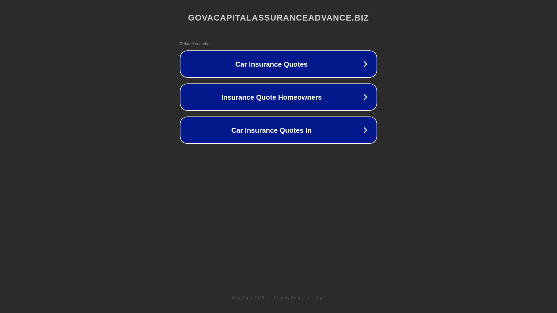 website screenshot of https://govacapitalassuranceadvance.biz/