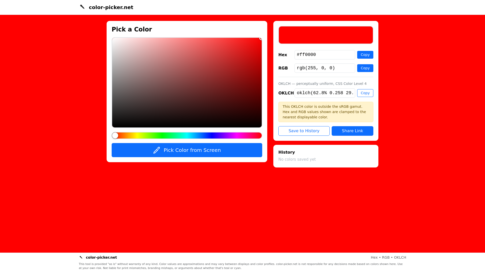 website screenshot of https://color-picker-net.pages.dev/