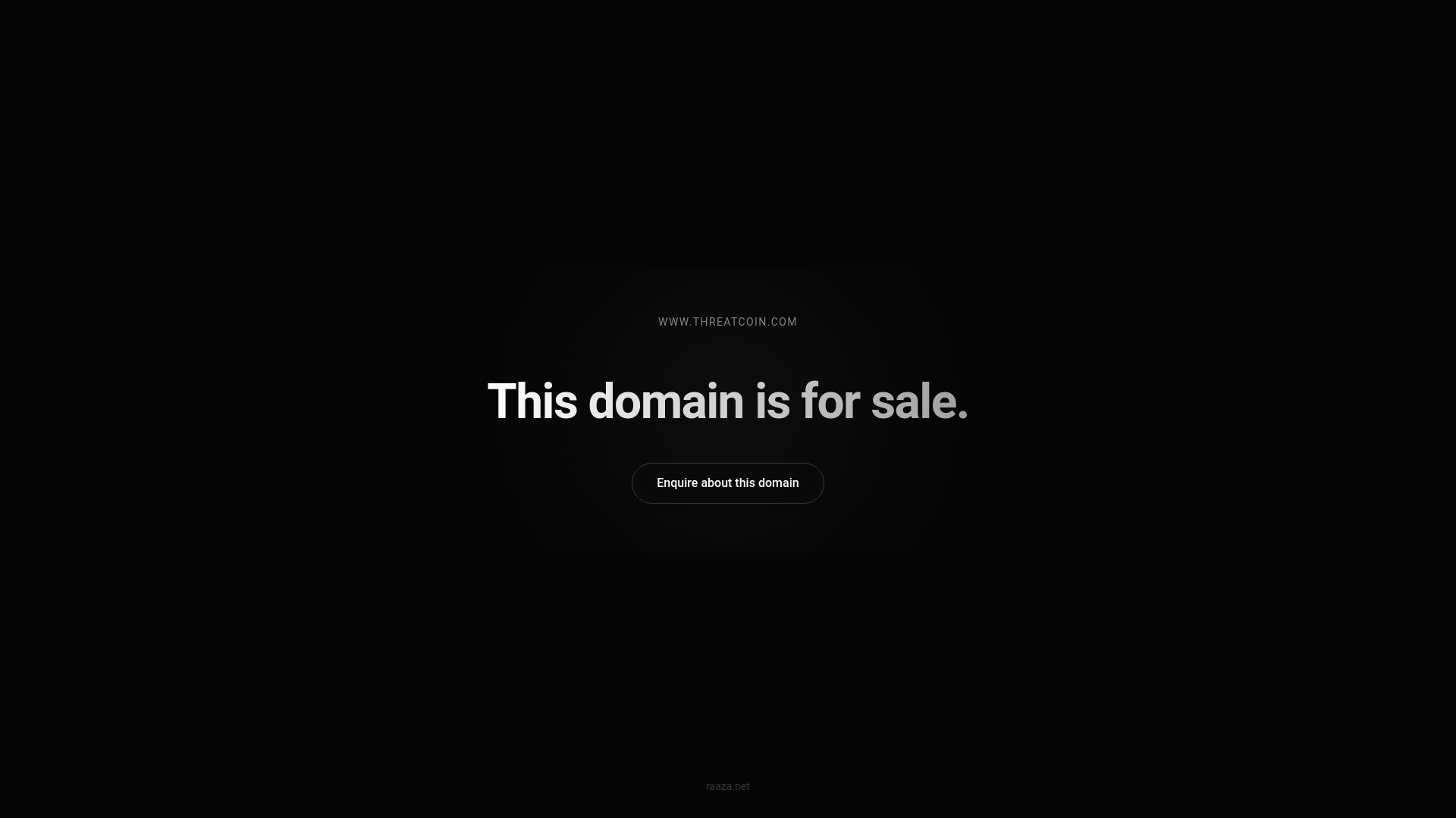 website screenshot of https://threatcoin.com