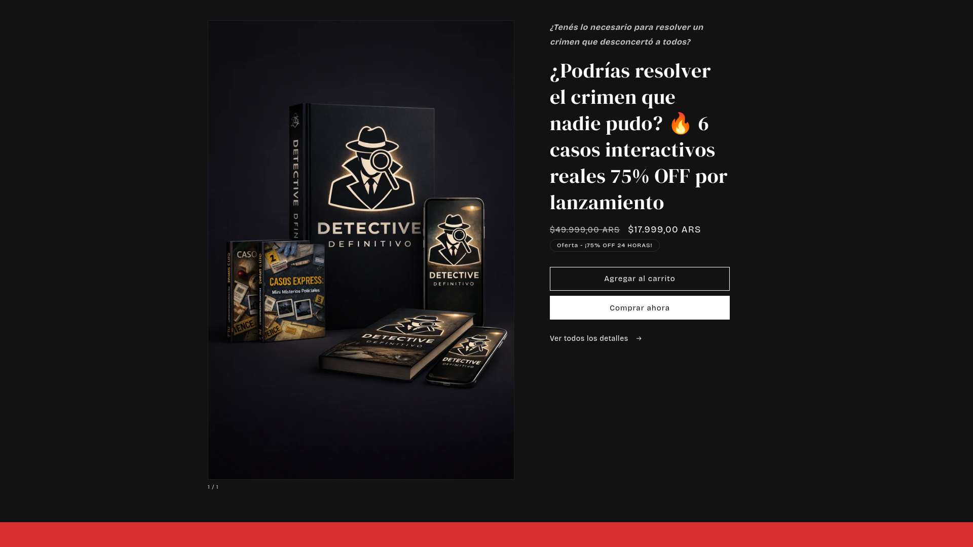 website screenshot of https://detectivedefinitivo.com/