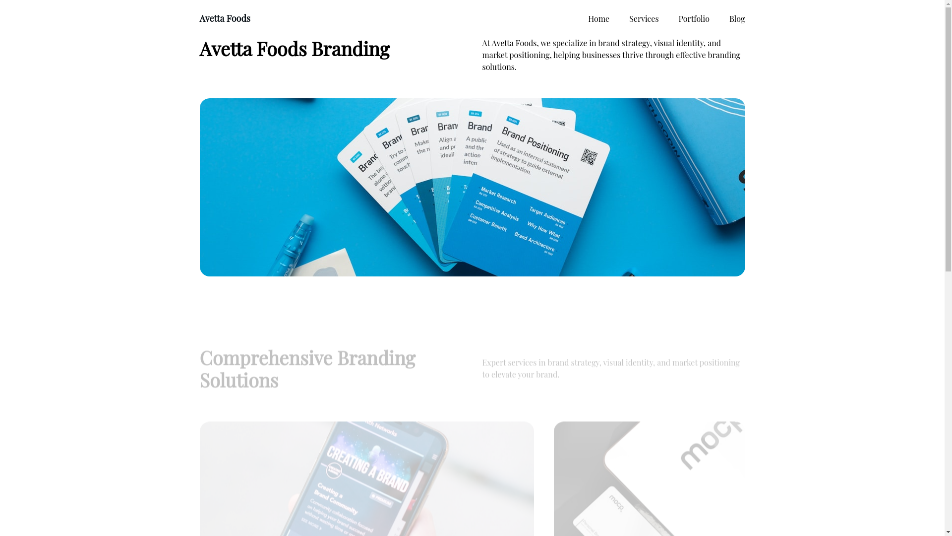 website screenshot of https://avettafoods.com/