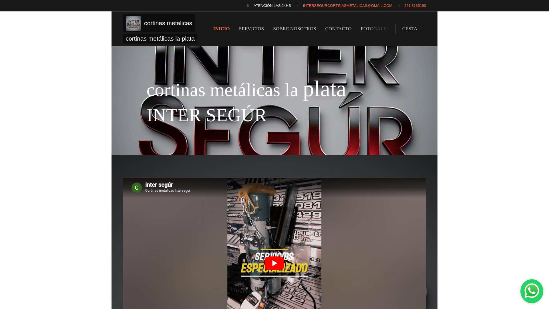 website screenshot of https://xn--cortinasmetlicaslaplata-35b.com/