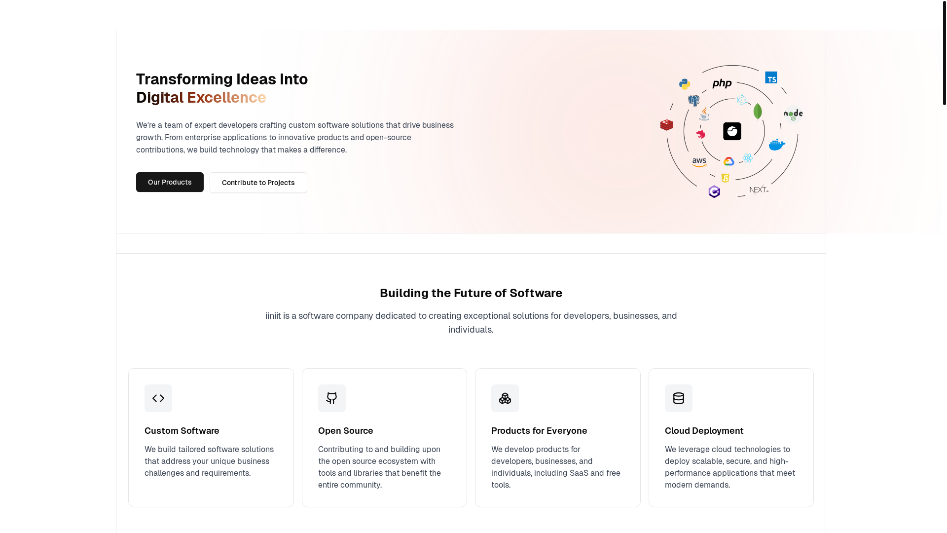website screenshot of https://iiniit-web-frontend.pages.dev/