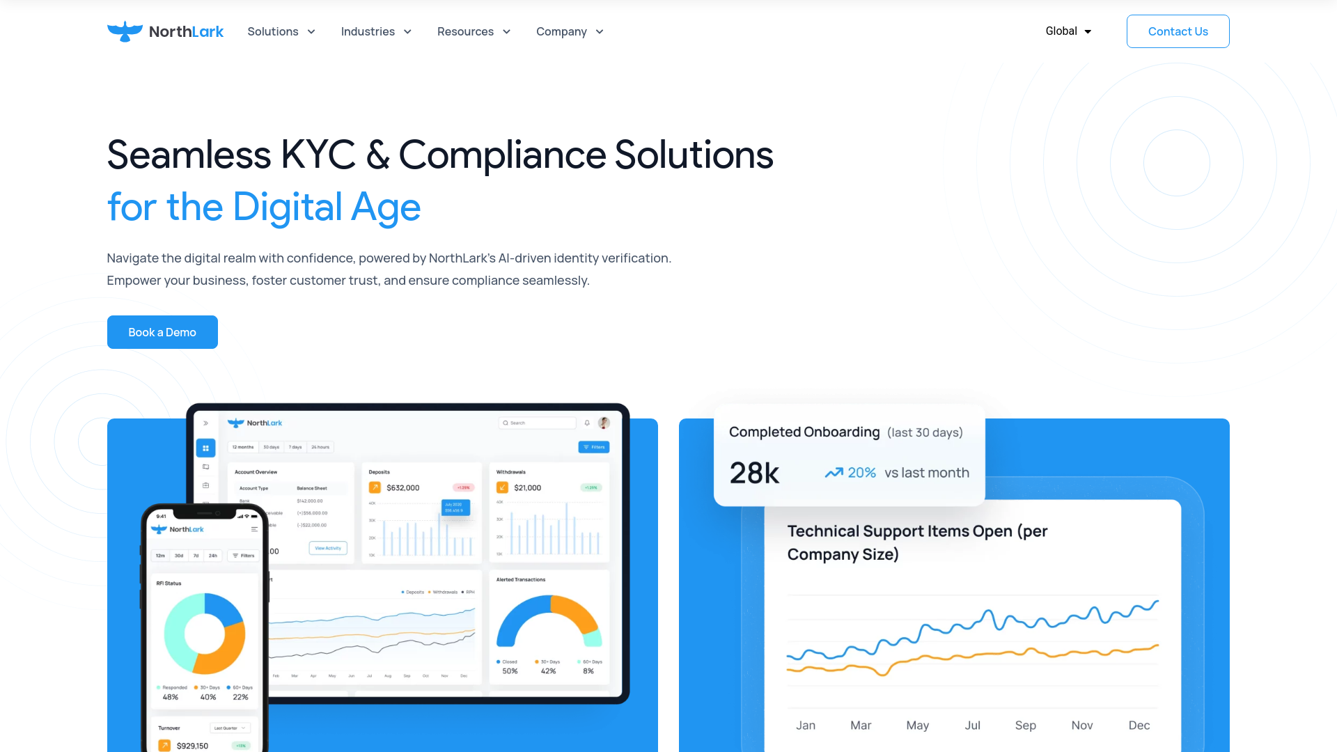 website screenshot of https://northlark.com/