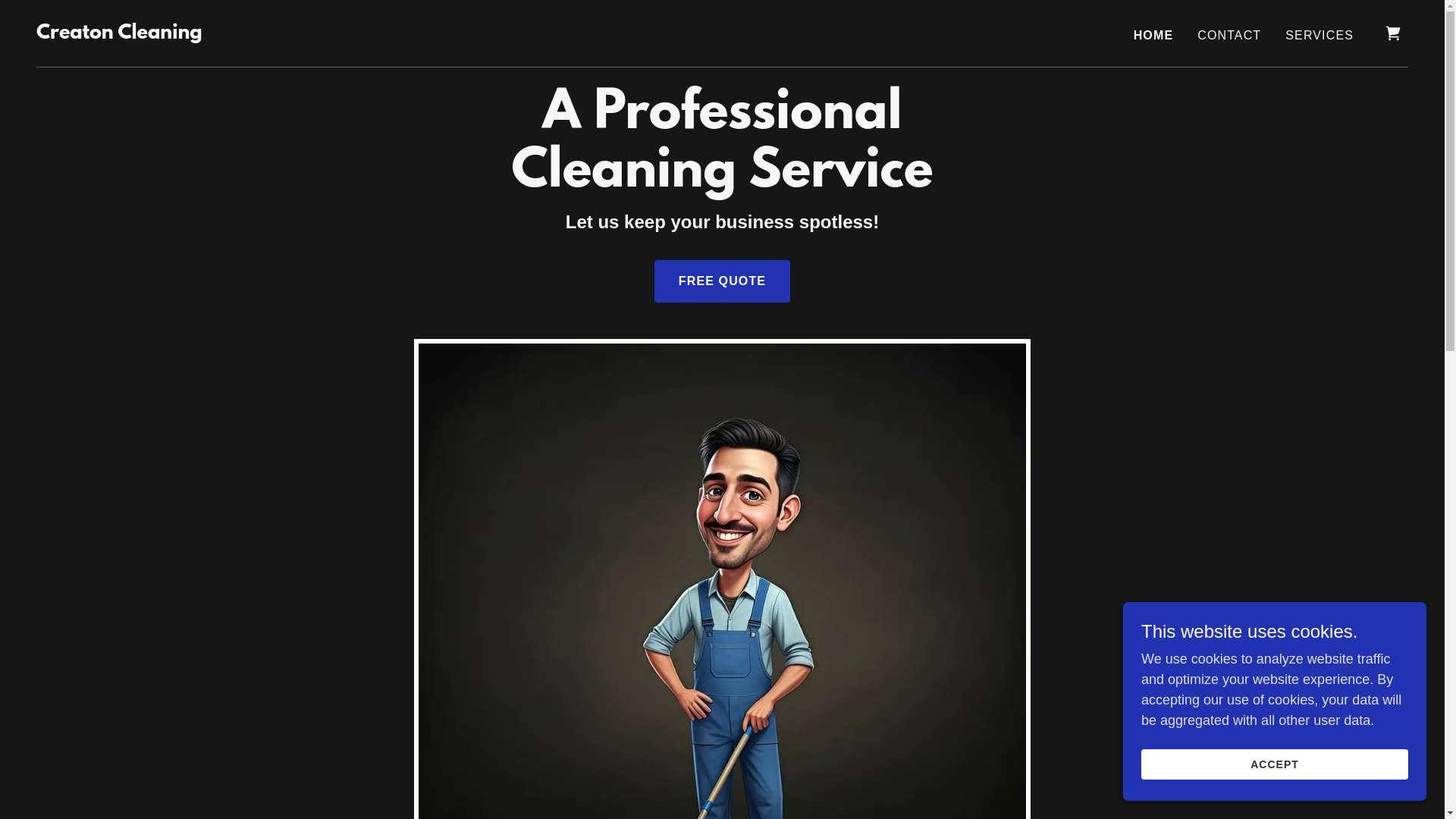 website screenshot of https://creaticlean.com/