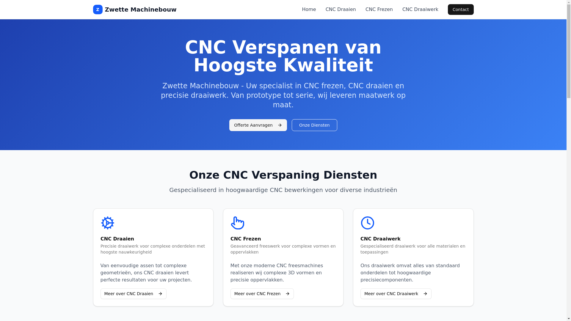 website screenshot of https://cnc-verspanen-nl.pages.dev/