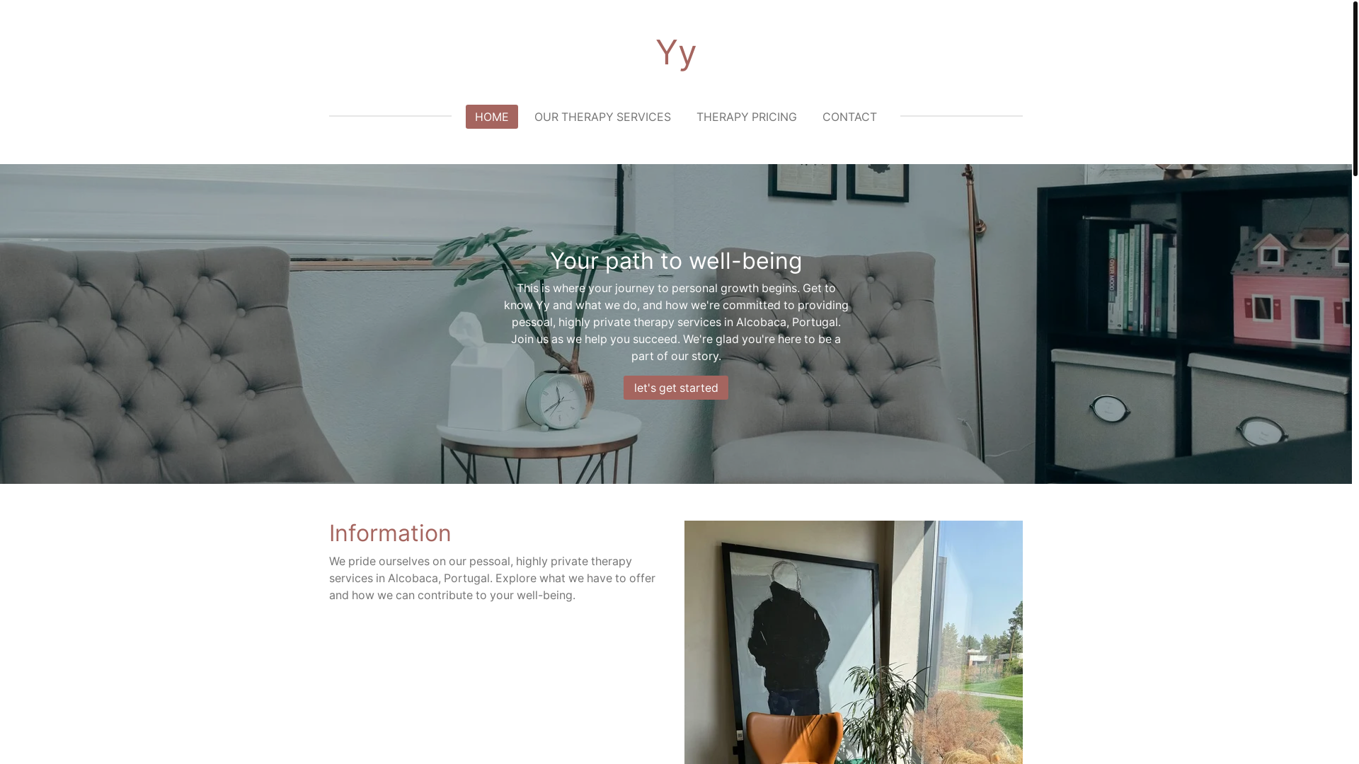 website screenshot of https://yyterapia.net/