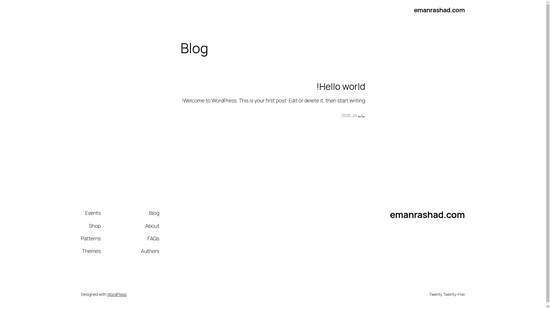 website screenshot of https://emanrashad.com/