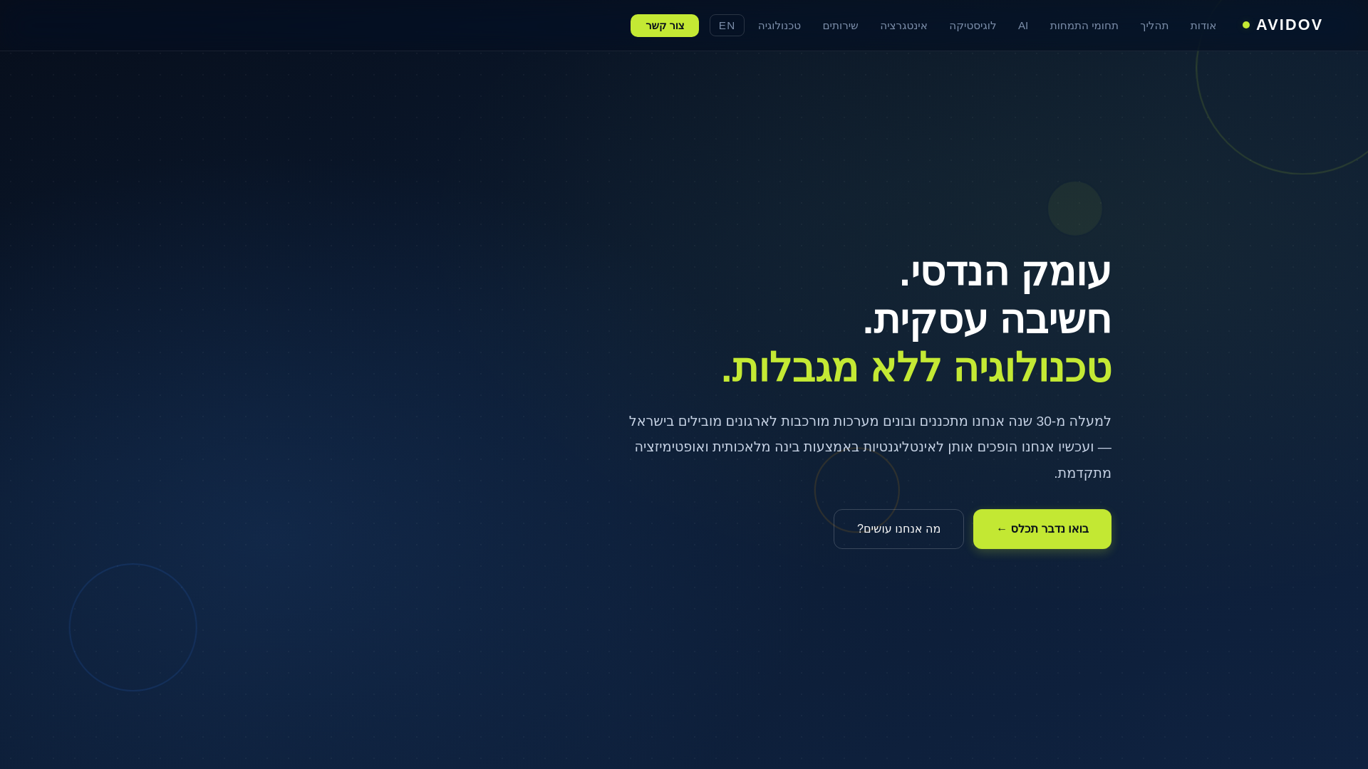 website screenshot of https://avidov-website.pages.dev/
