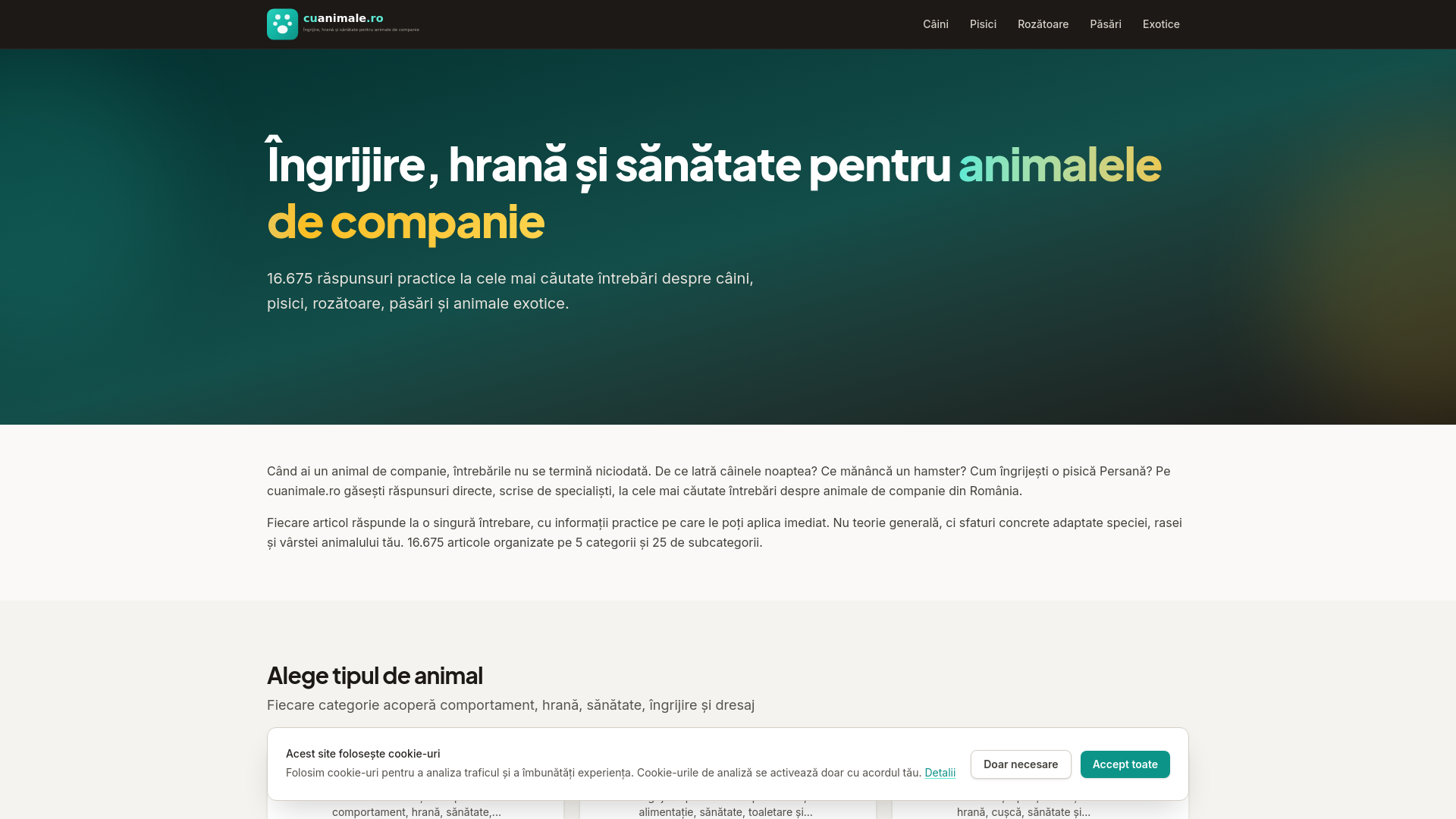 website screenshot of https://cuanimale.pages.dev/