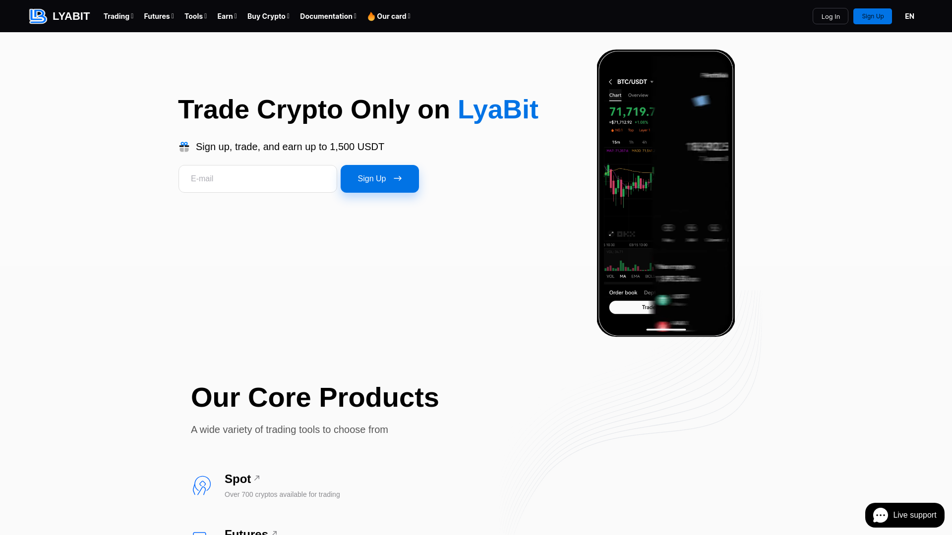 website screenshot of https://lyabit.com/