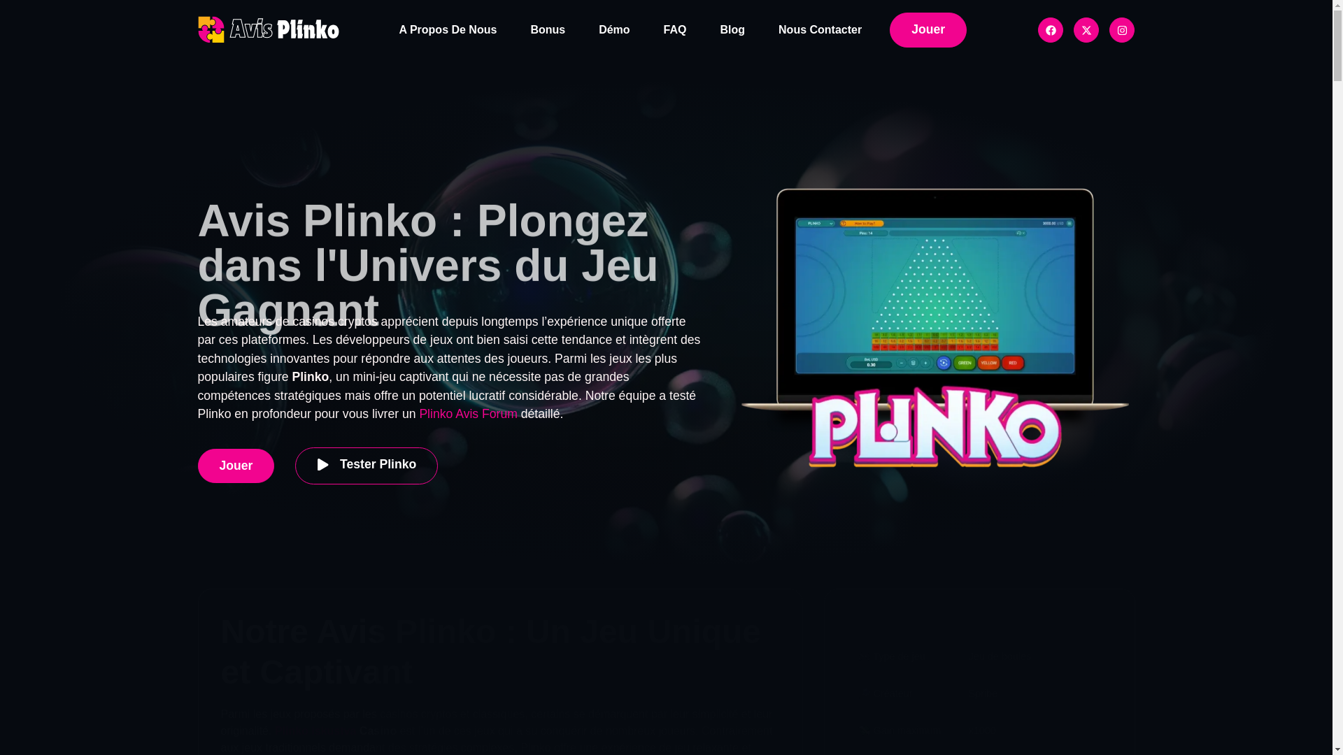 website screenshot of https://avis-plinko-fr.pages.dev/