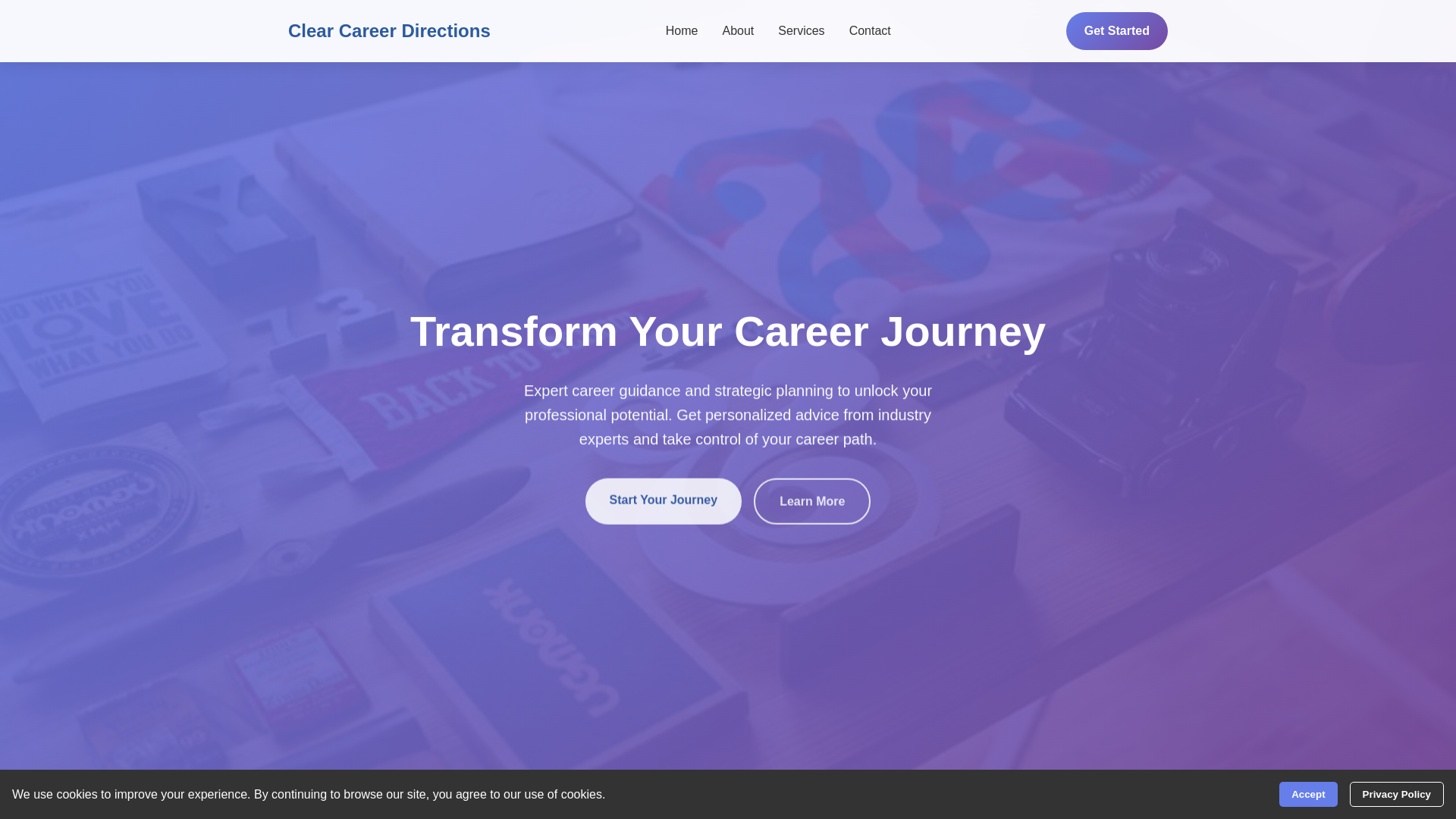 website screenshot of https://clearcareerdirections.shop