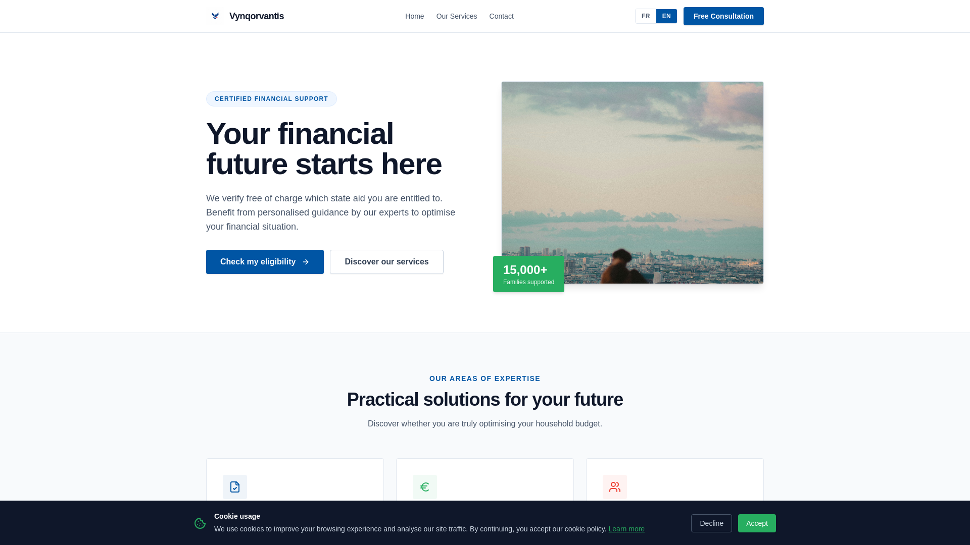 website screenshot of https://vynqorvantis.com