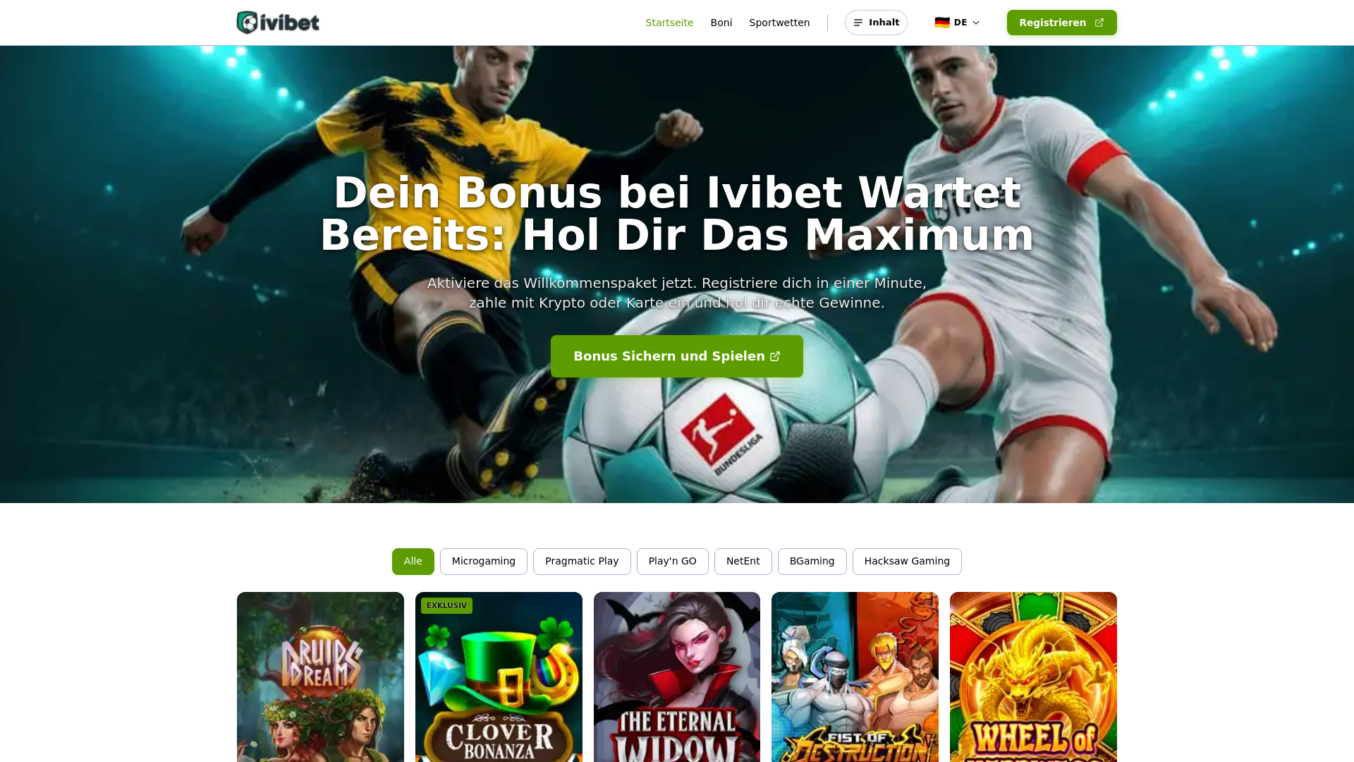 website screenshot of https://ivibetbonus.com/