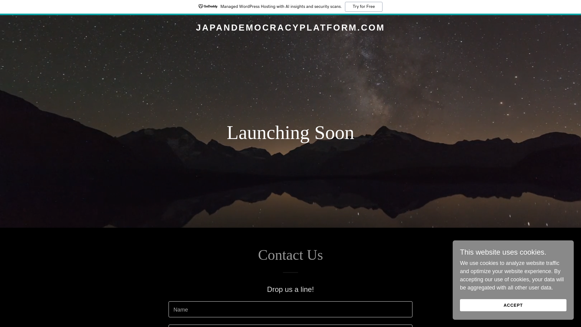 website screenshot of https://japandemocracyplatform.com/