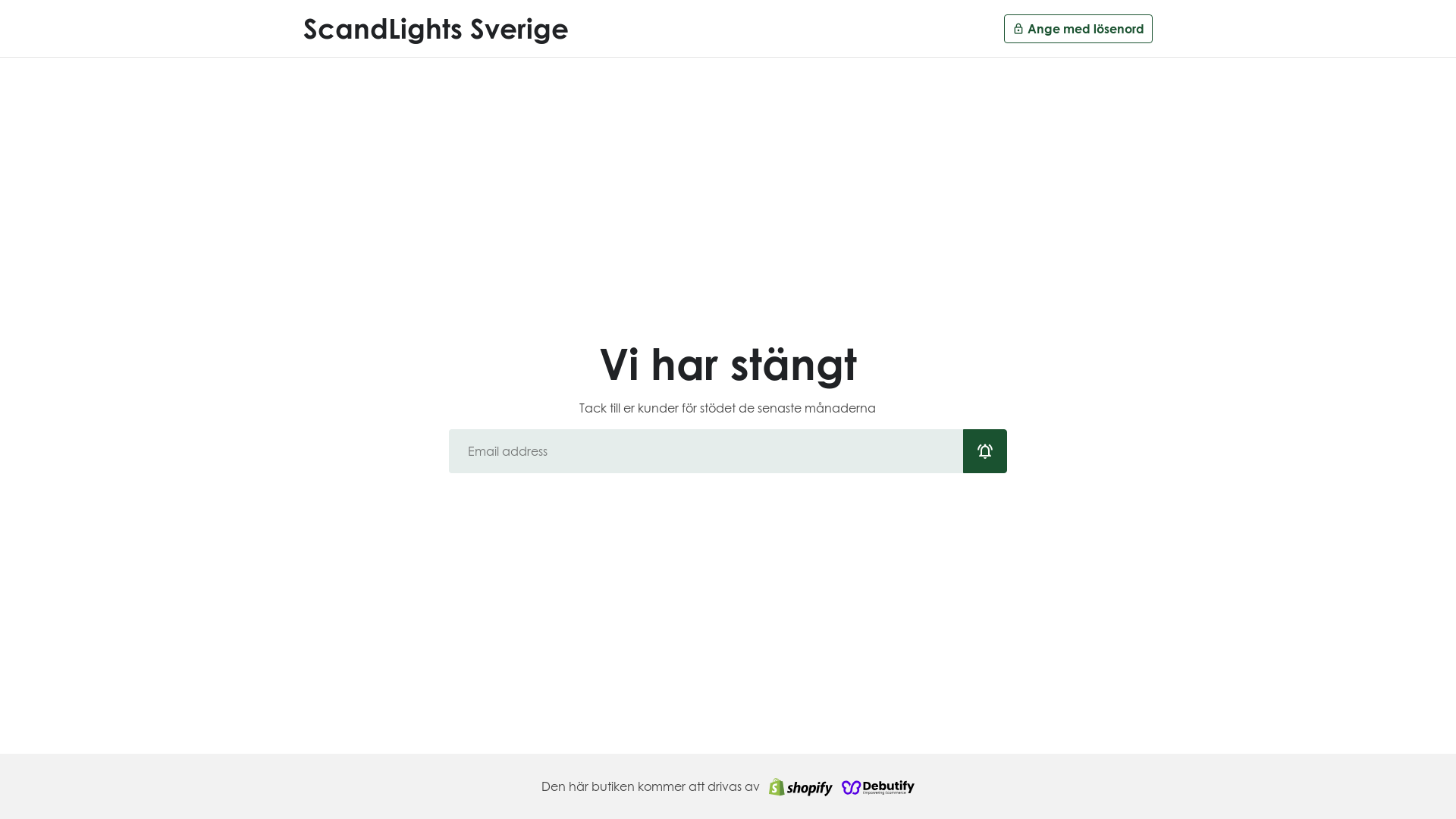 website screenshot of https://scandlights.se/