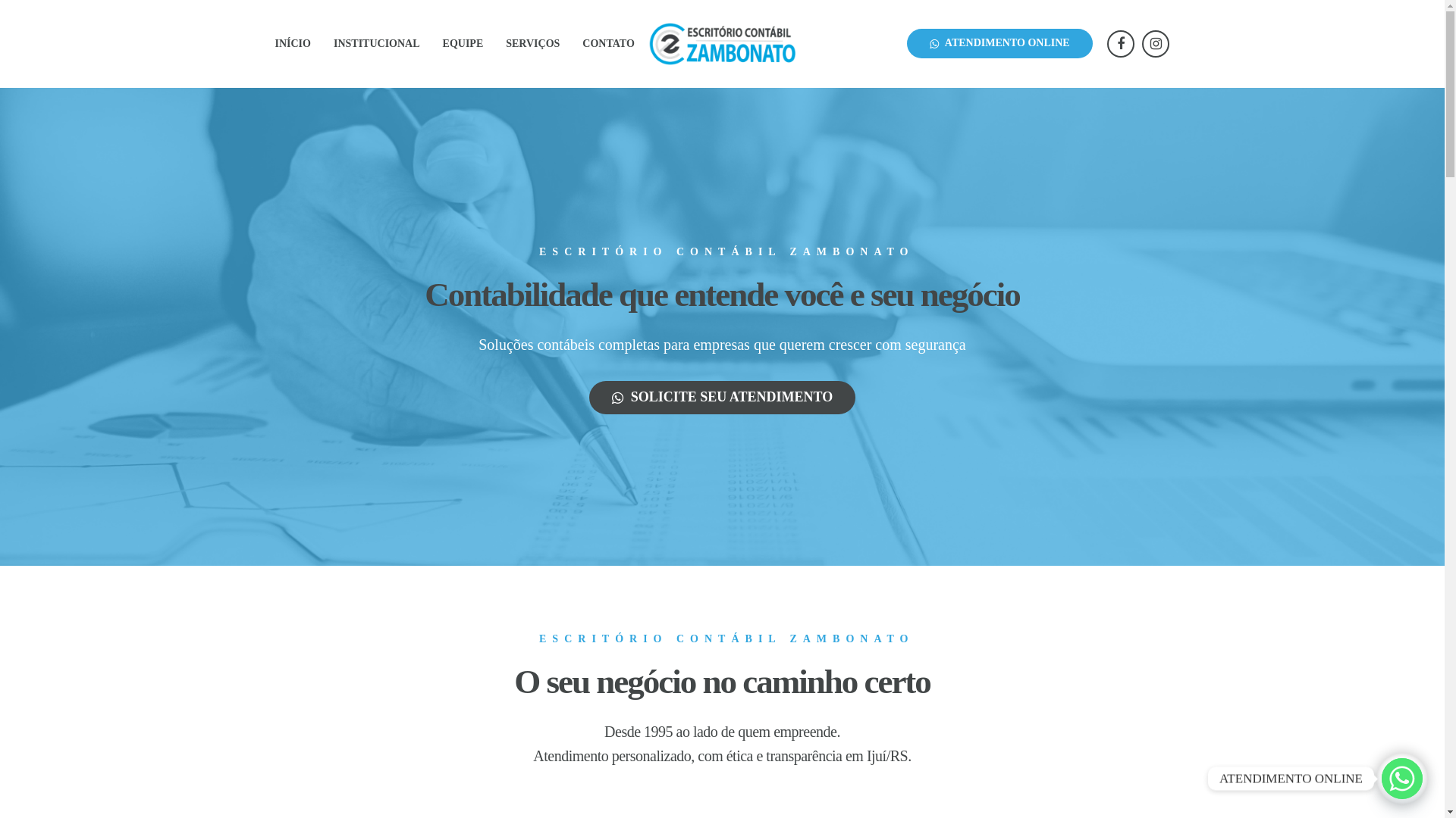 website screenshot of https://escritoriozambonato.com.br/