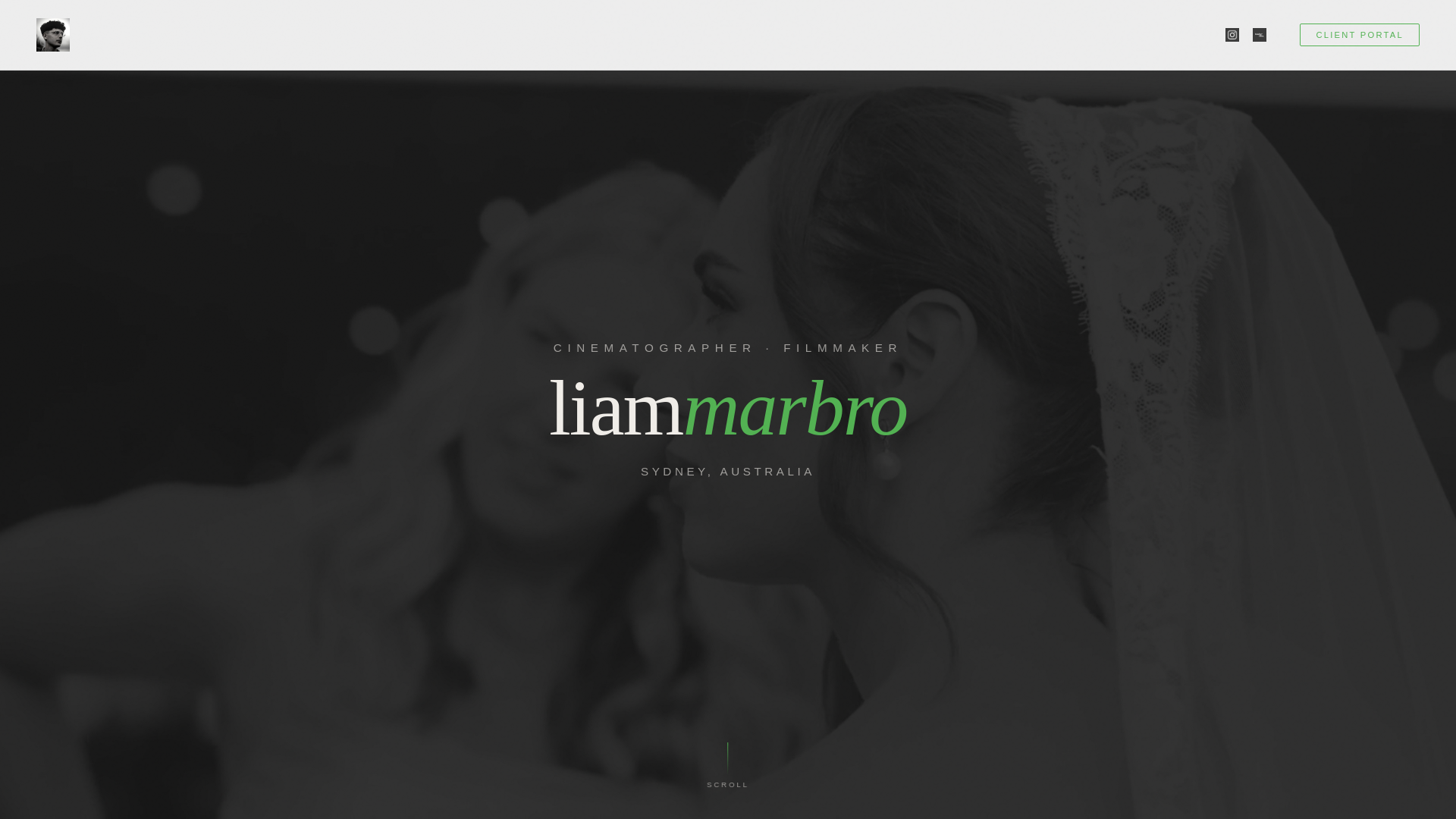 website screenshot of https://liammarbro.com/