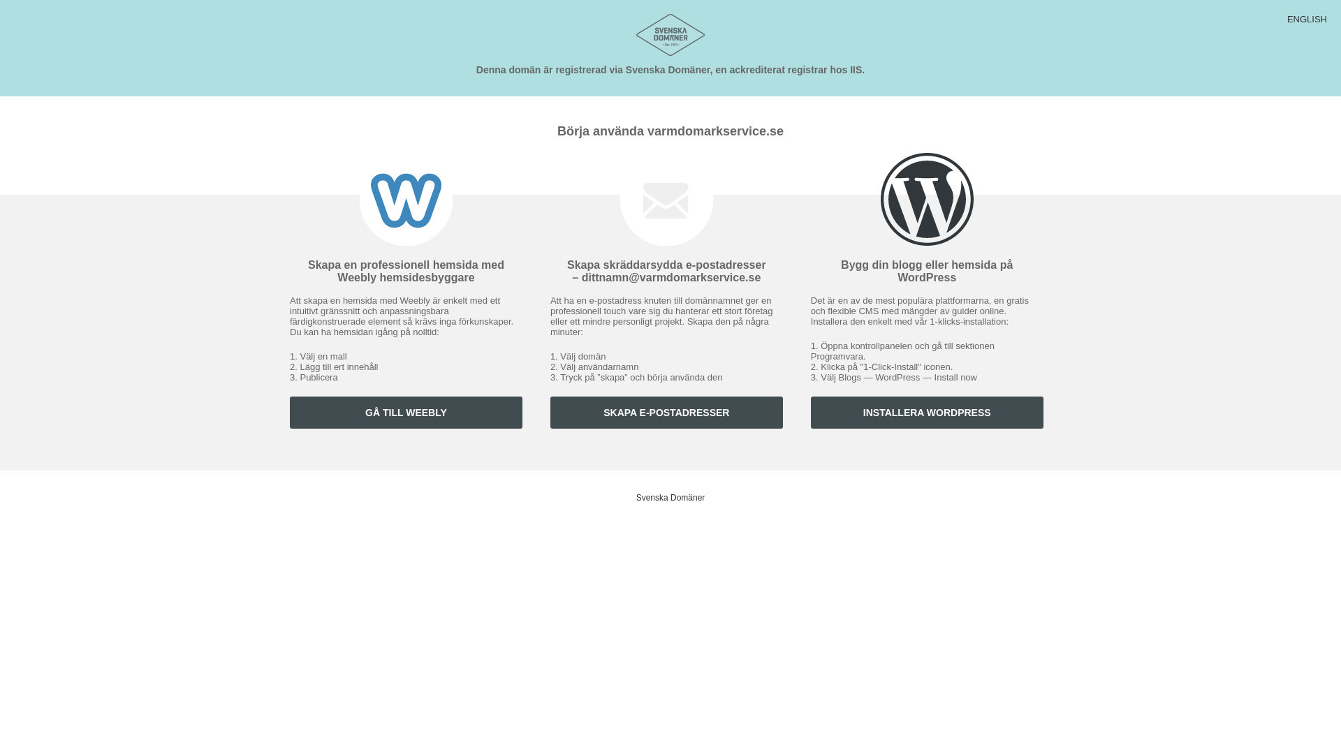 website screenshot of https://varmdomarkservice.se/