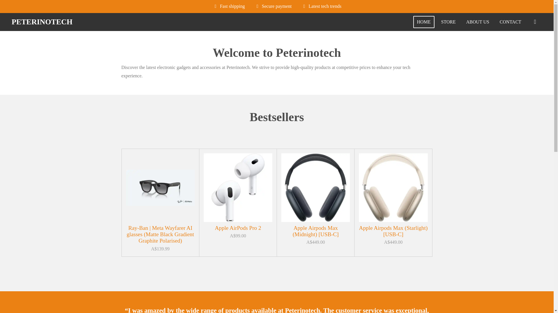 website screenshot of https://peterinotech.com/