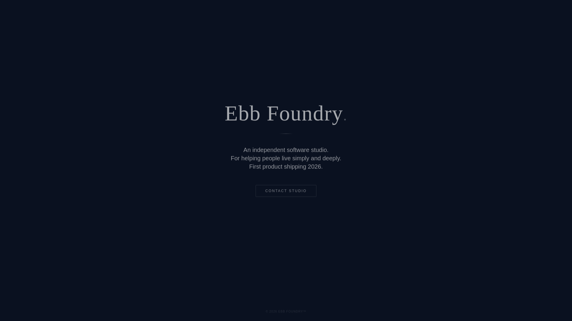 website screenshot of https://ebbfoundry.dev/