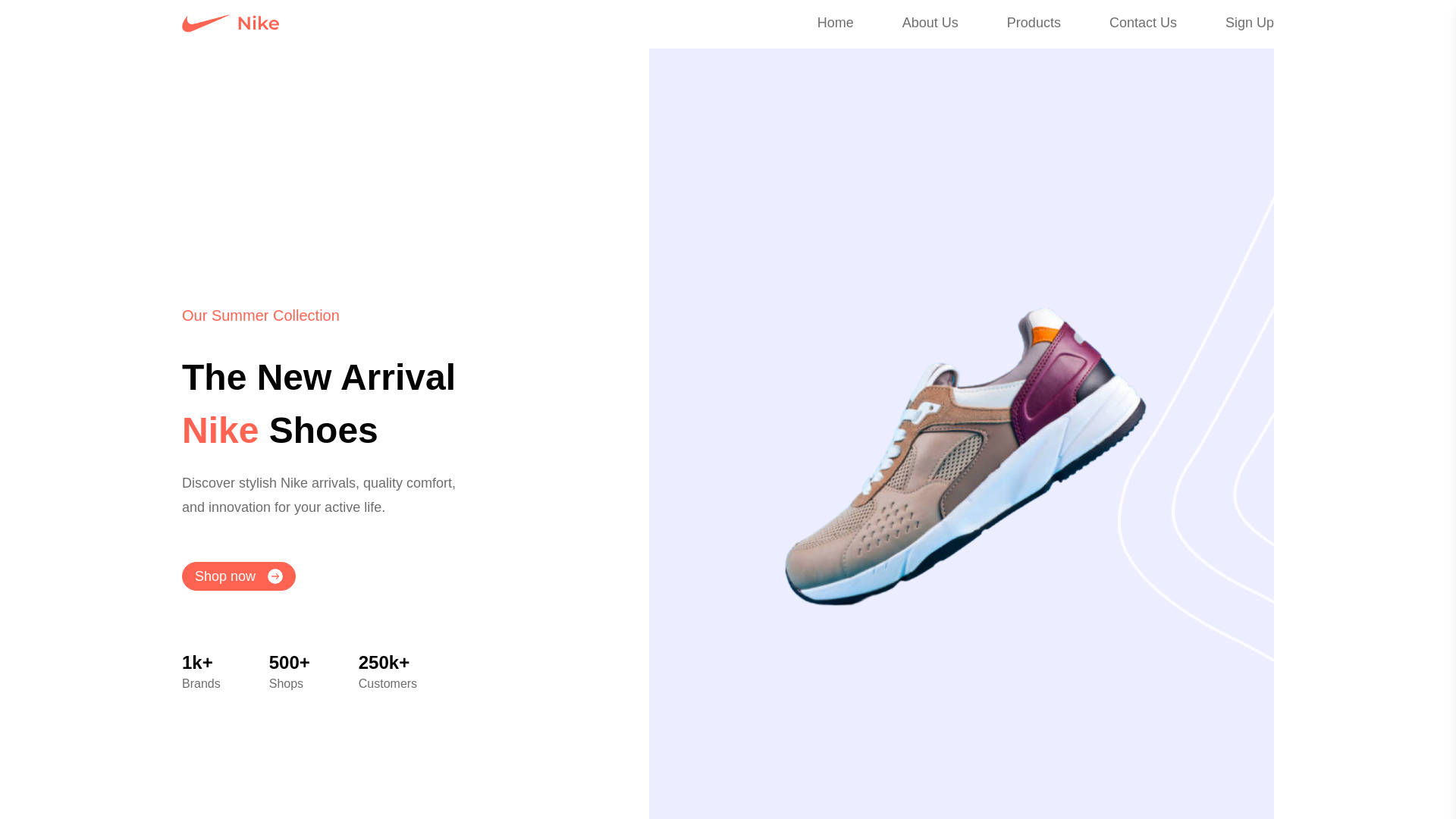 website screenshot of https://nike-project-kappa.vercel.app