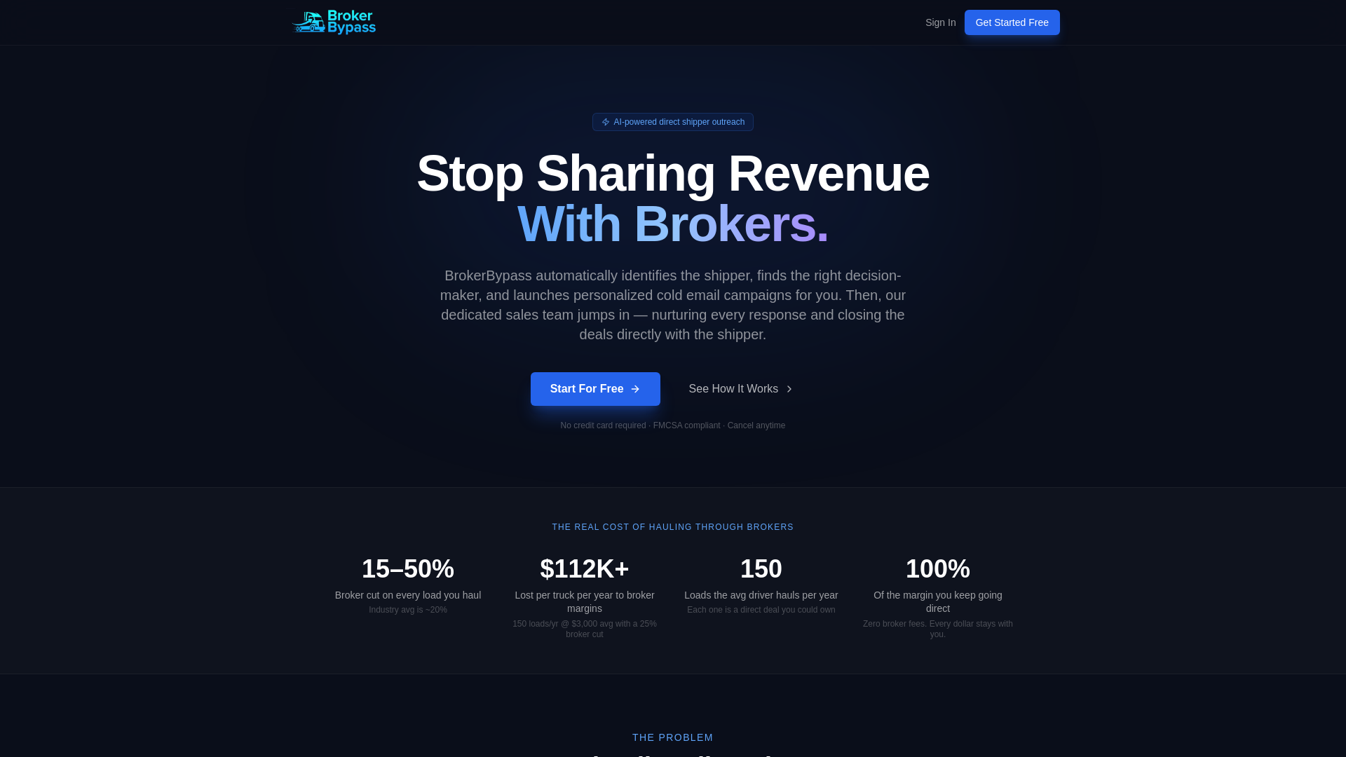 website screenshot of https://getbrokerbypass.com/