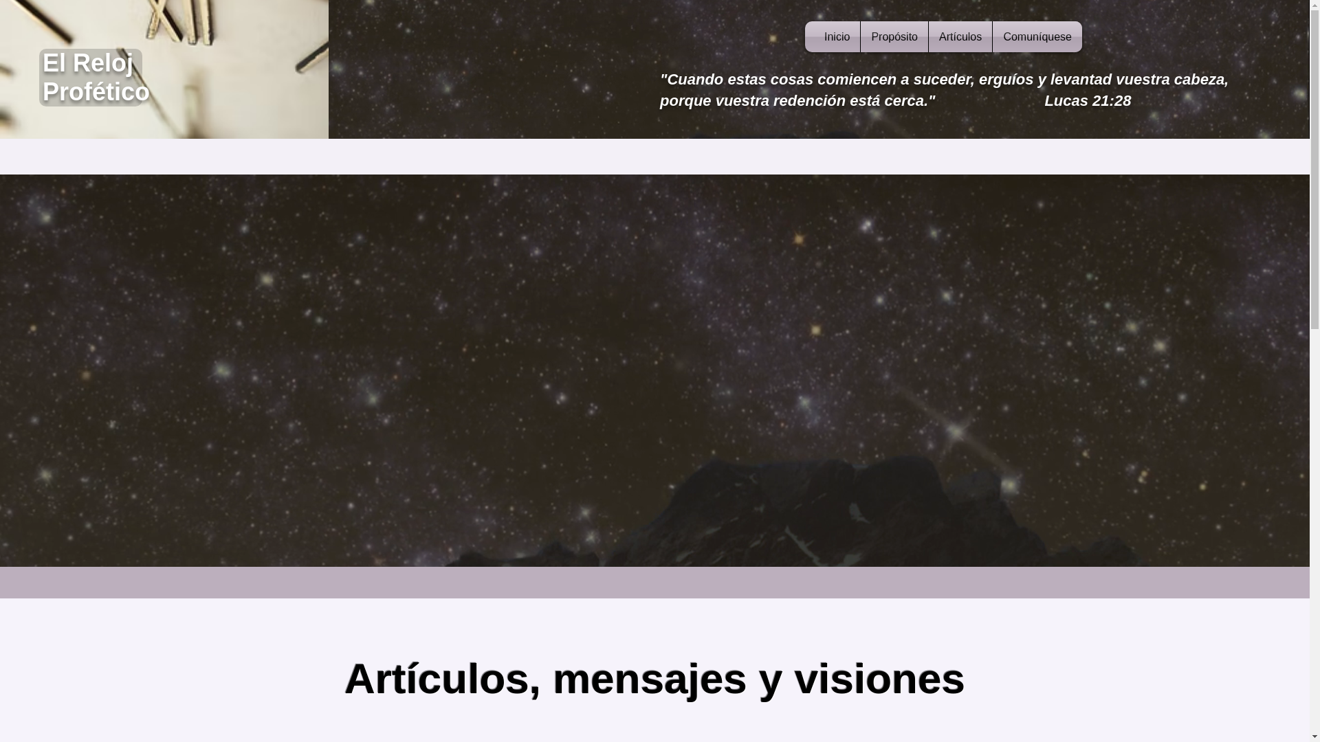 website screenshot of https://elrelojprofetico.com/