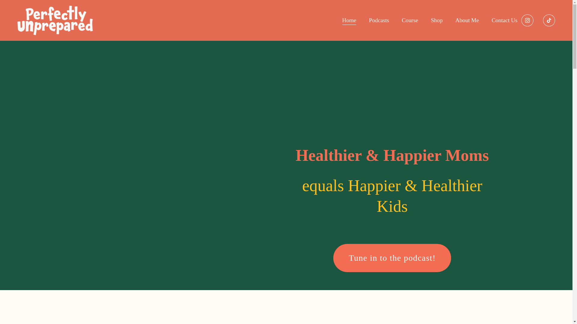 website screenshot of https://perfectly-unprepared.com/