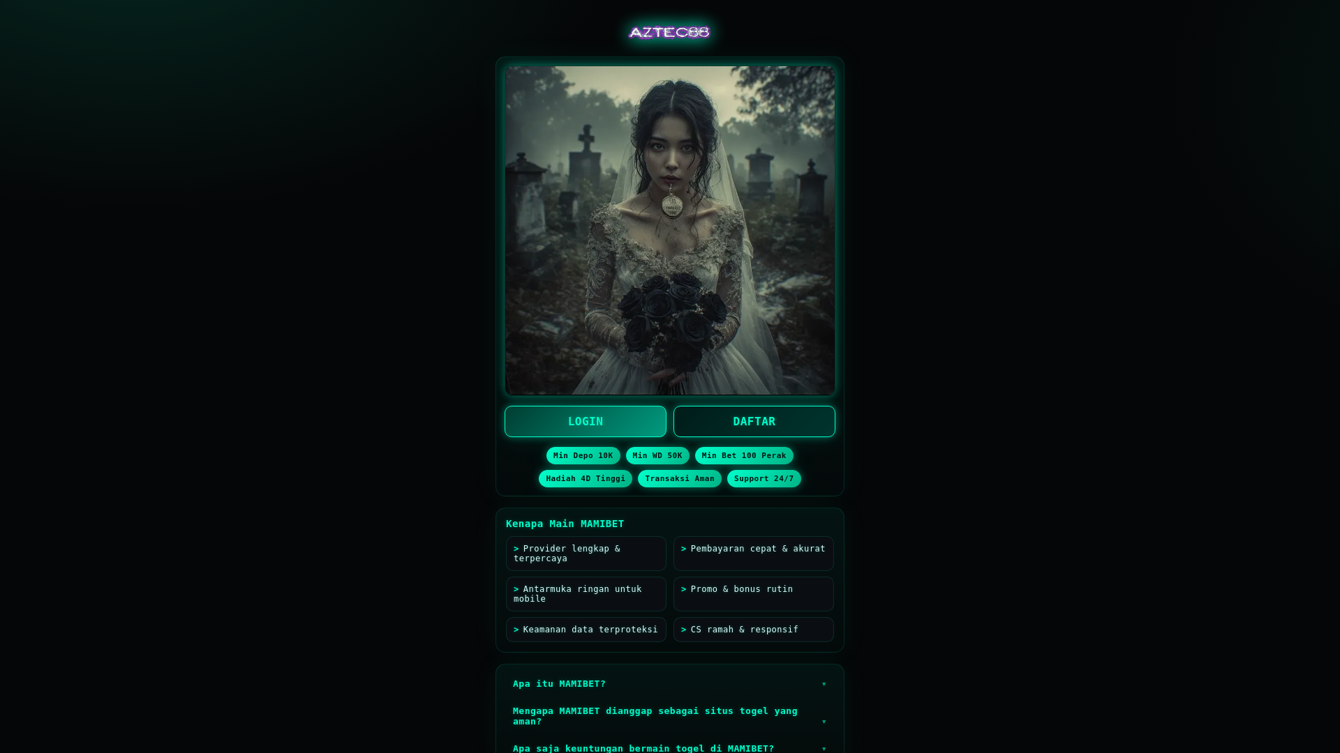 website screenshot of https://tantemila.pages.dev/