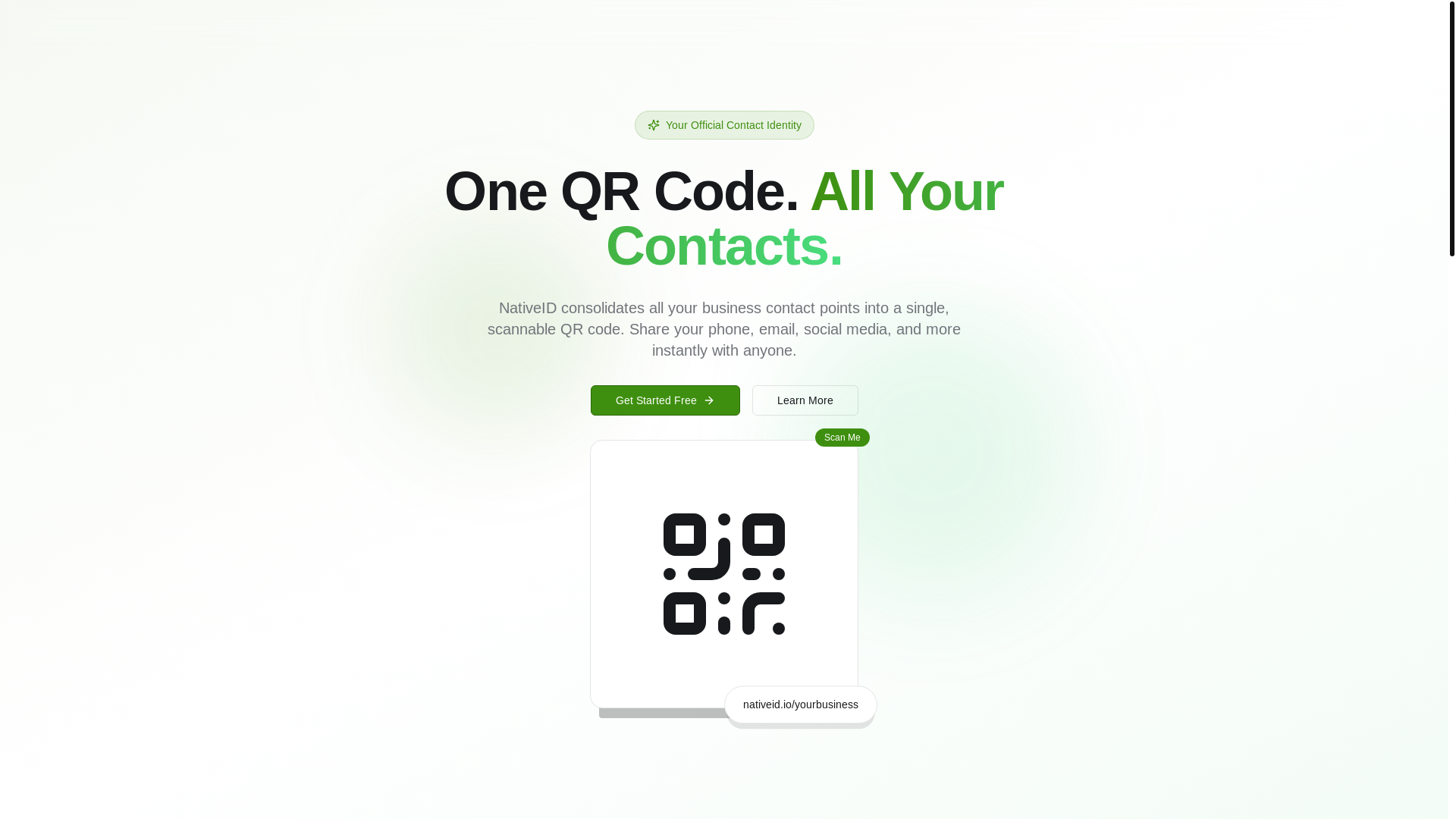 website screenshot of https://nativeid.io