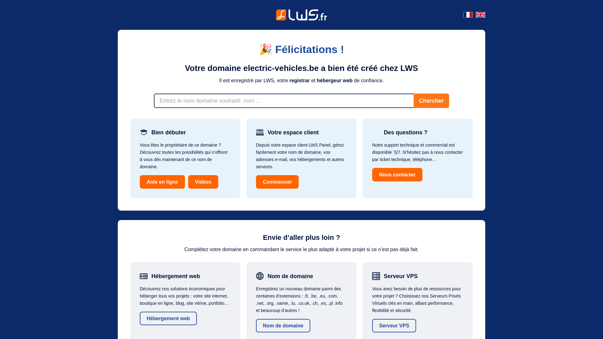 website screenshot of https://electric-vehicles.be
